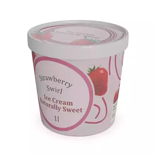 Ice cream tubs Strawberry Swirl Ice Cream Tub
