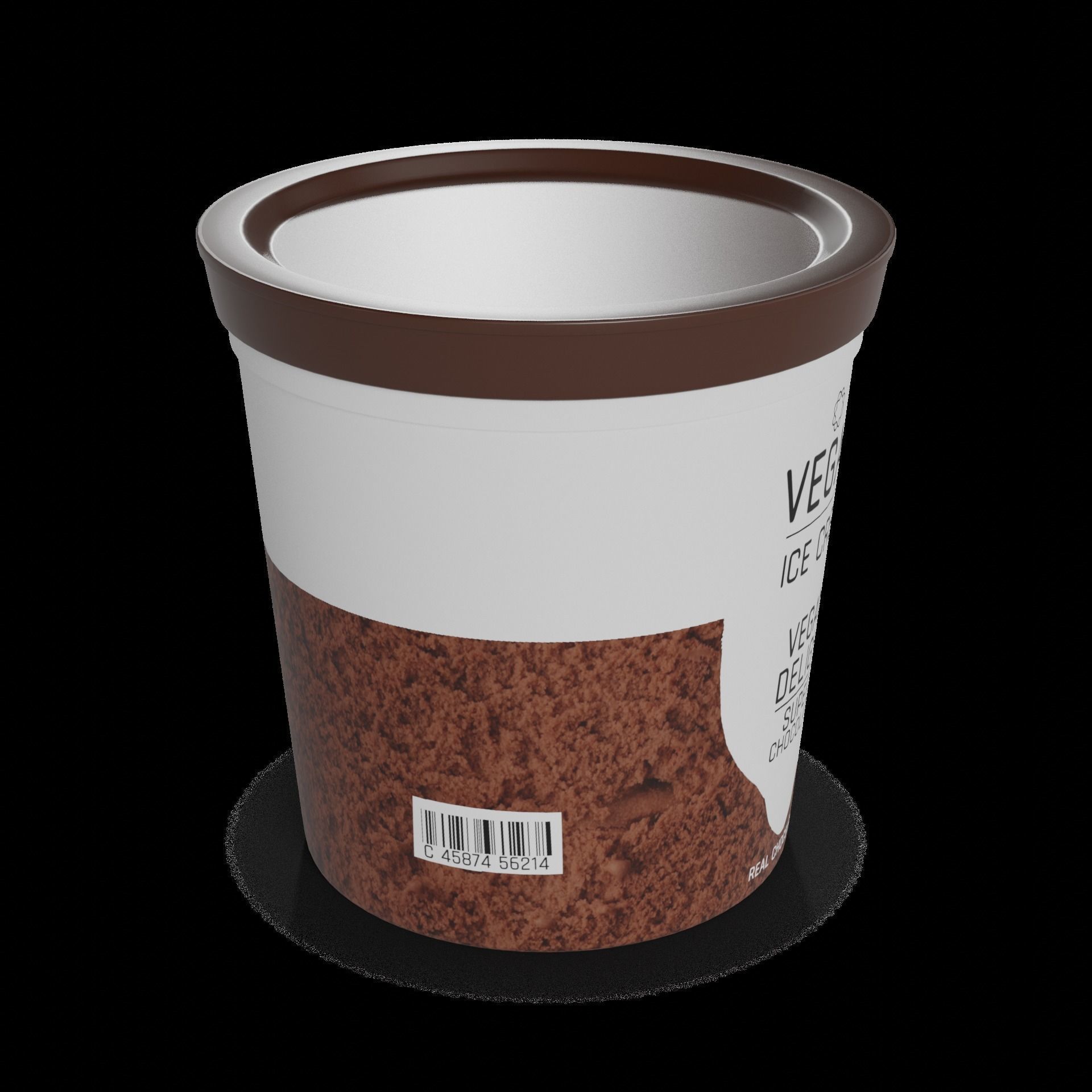 Vegan ice cream Vegan Ice Cream Pints Low-poly 3D model_1