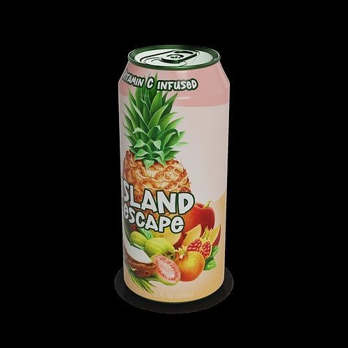 3D model Fizzy soft drinks Tropical Breeze Soda VR / AR / low-poly ...