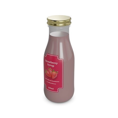 Syrups Strawberry Syrup Low-poly 3D model