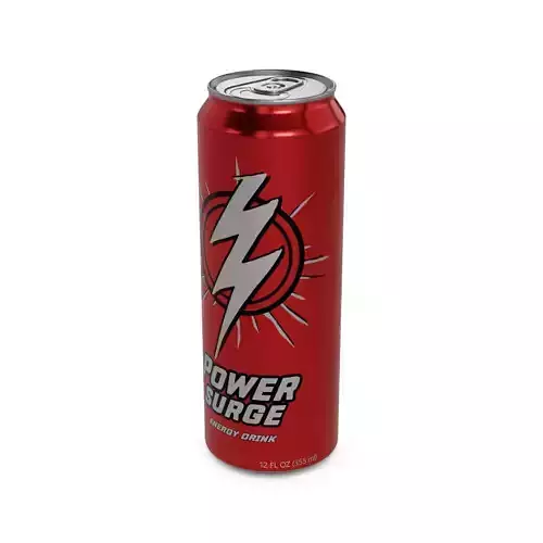 Energy drinks Power Surge Low-poly 3D model