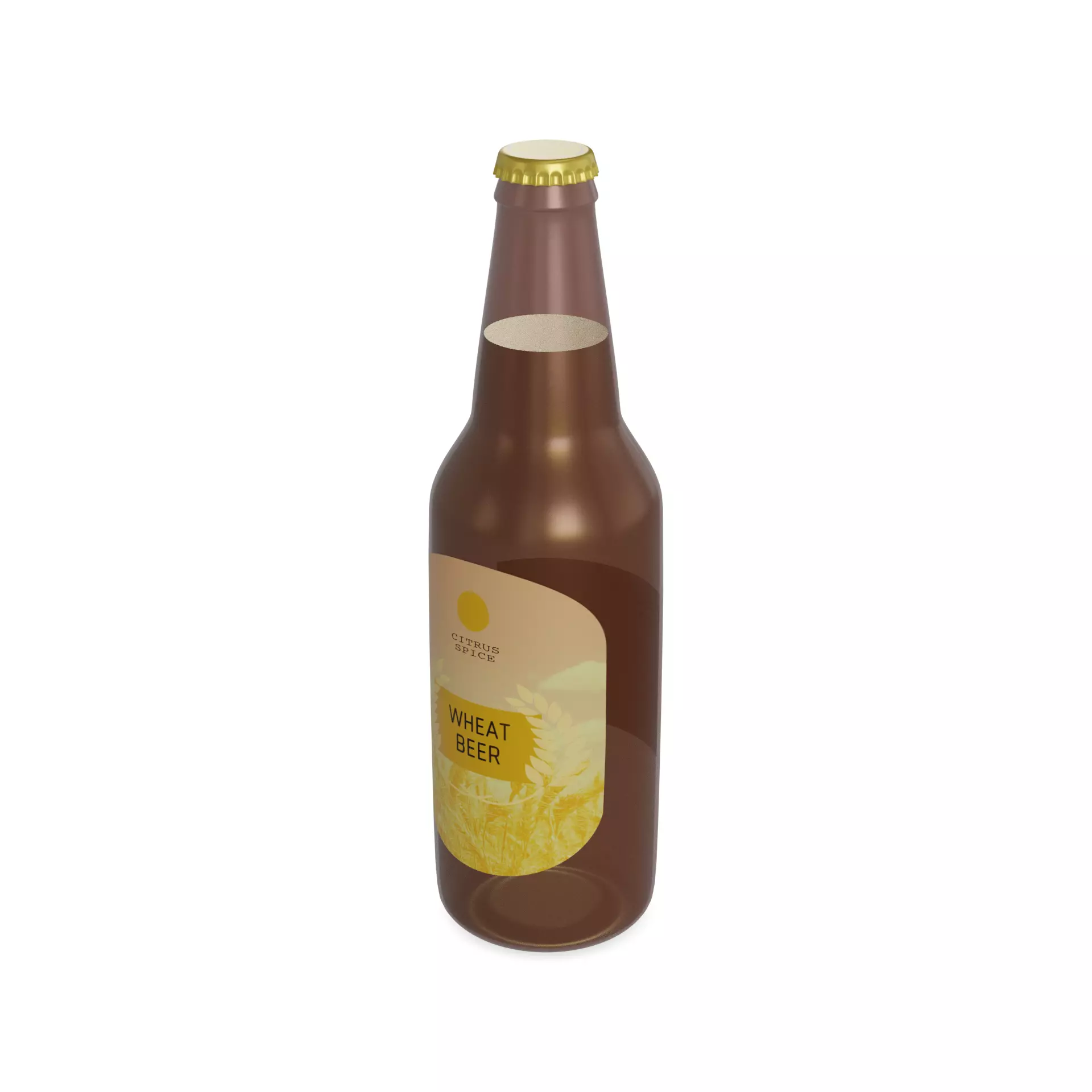 Single Items Wheat Beer 3D model_0