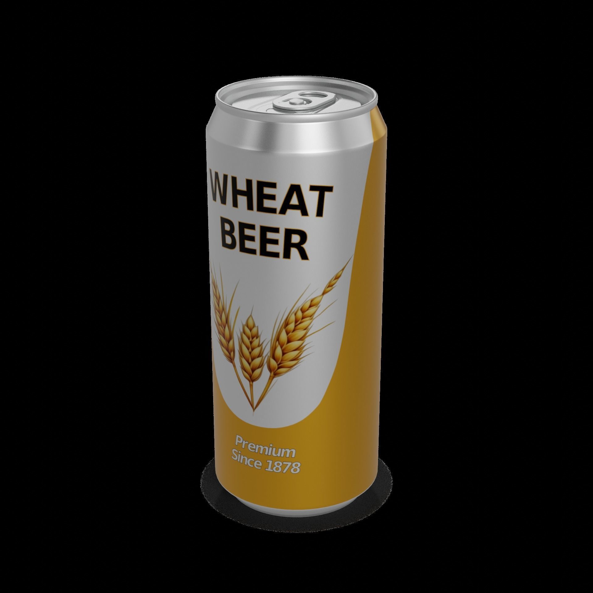 Single Items Wheat Beer Low-poly 3D model_1