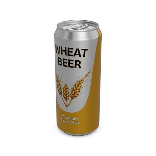 Single Items Wheat Beer Low-poly 3D model