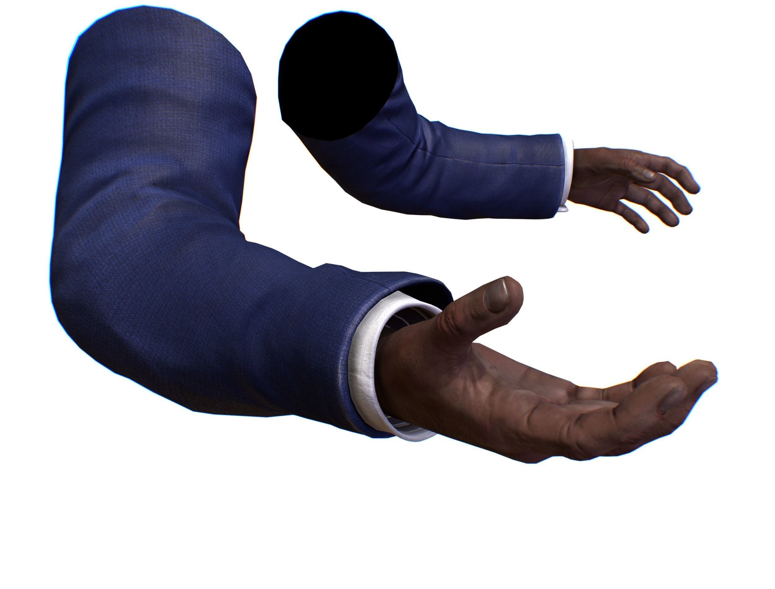 First Person Arms coat FPS RIGGED animated Low-poly 3D model_8