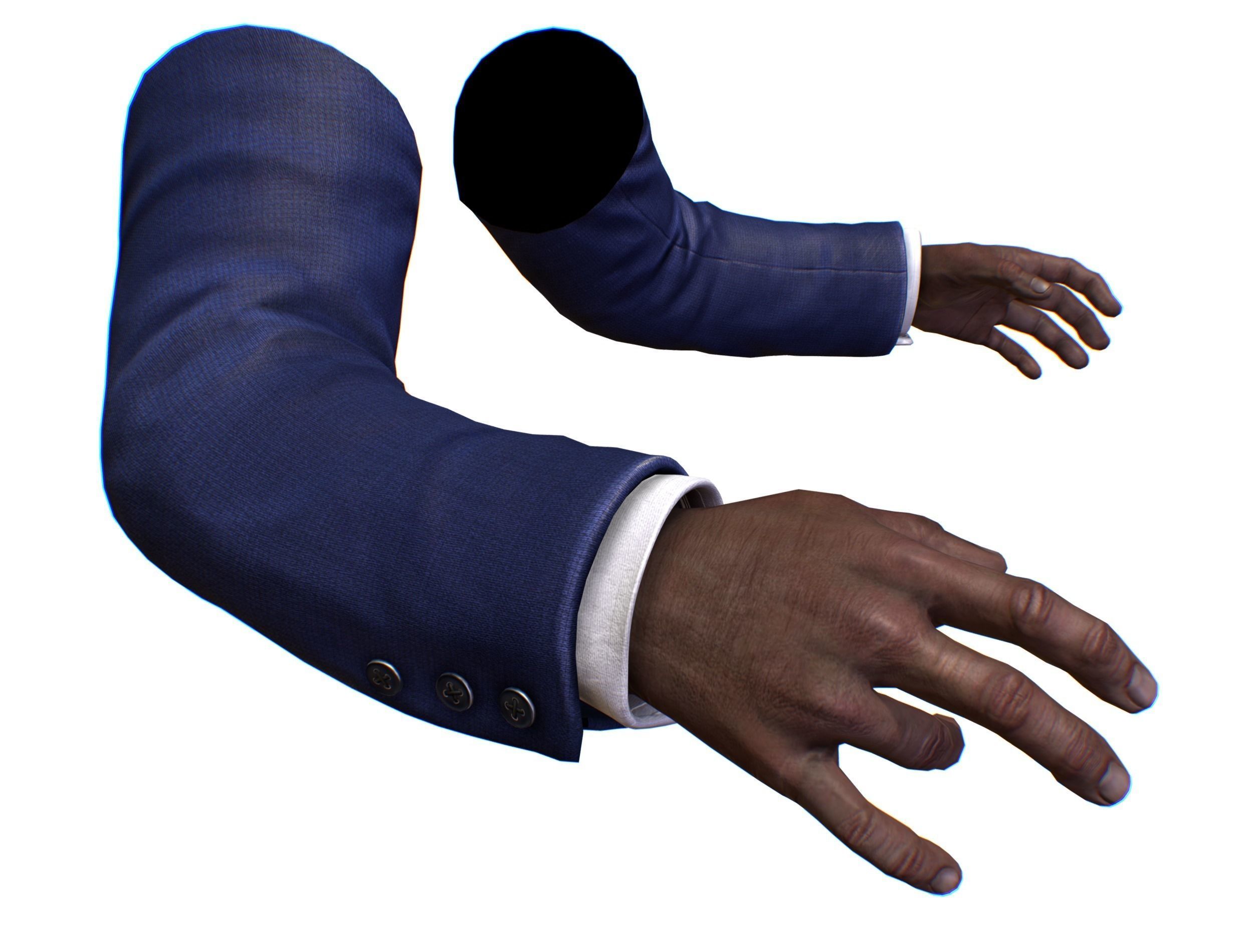 First Person Arms coat FPS RIGGED animated Low-poly 3D model_27