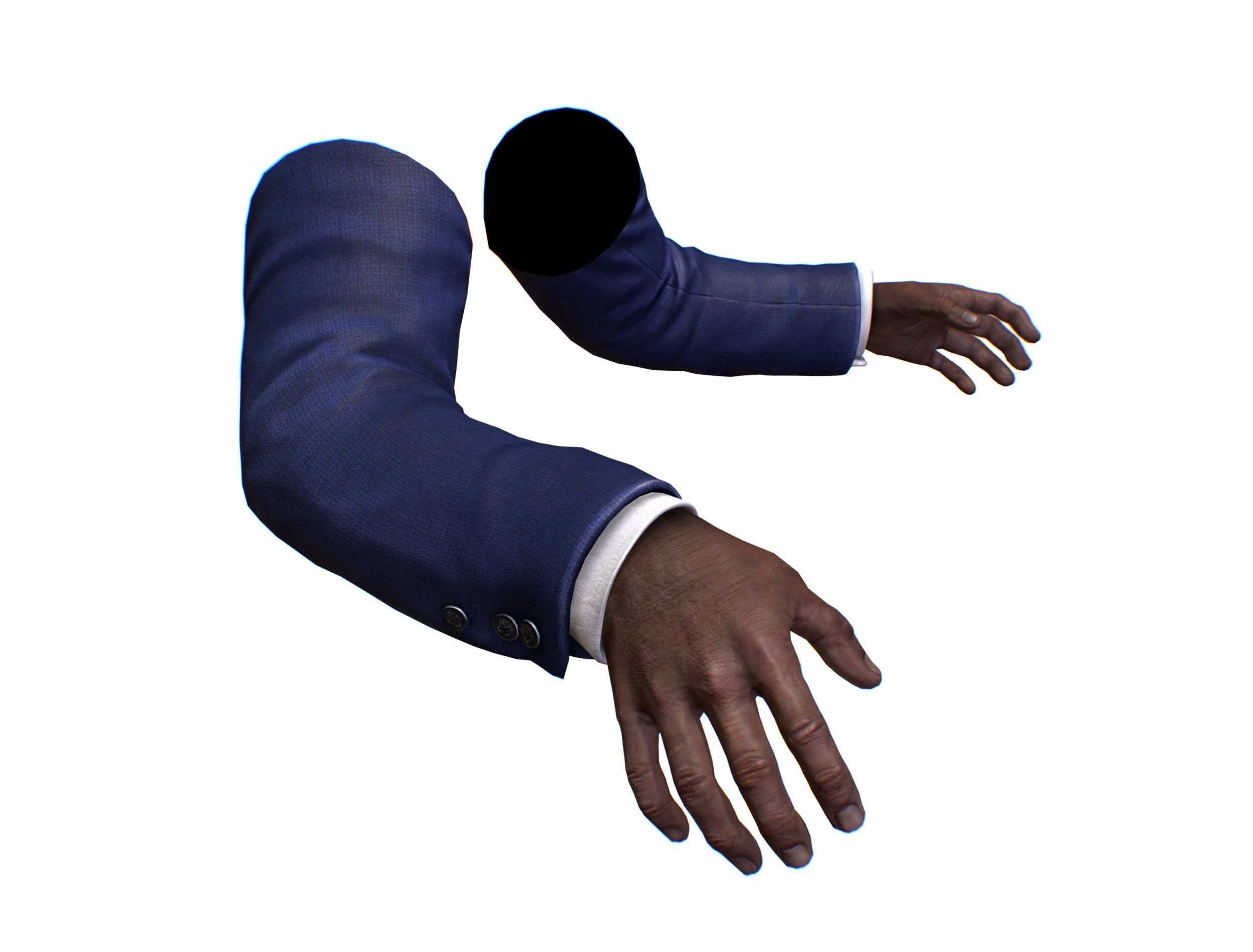 First Person Arms coat FPS RIGGED animated Low-poly 3D model_17