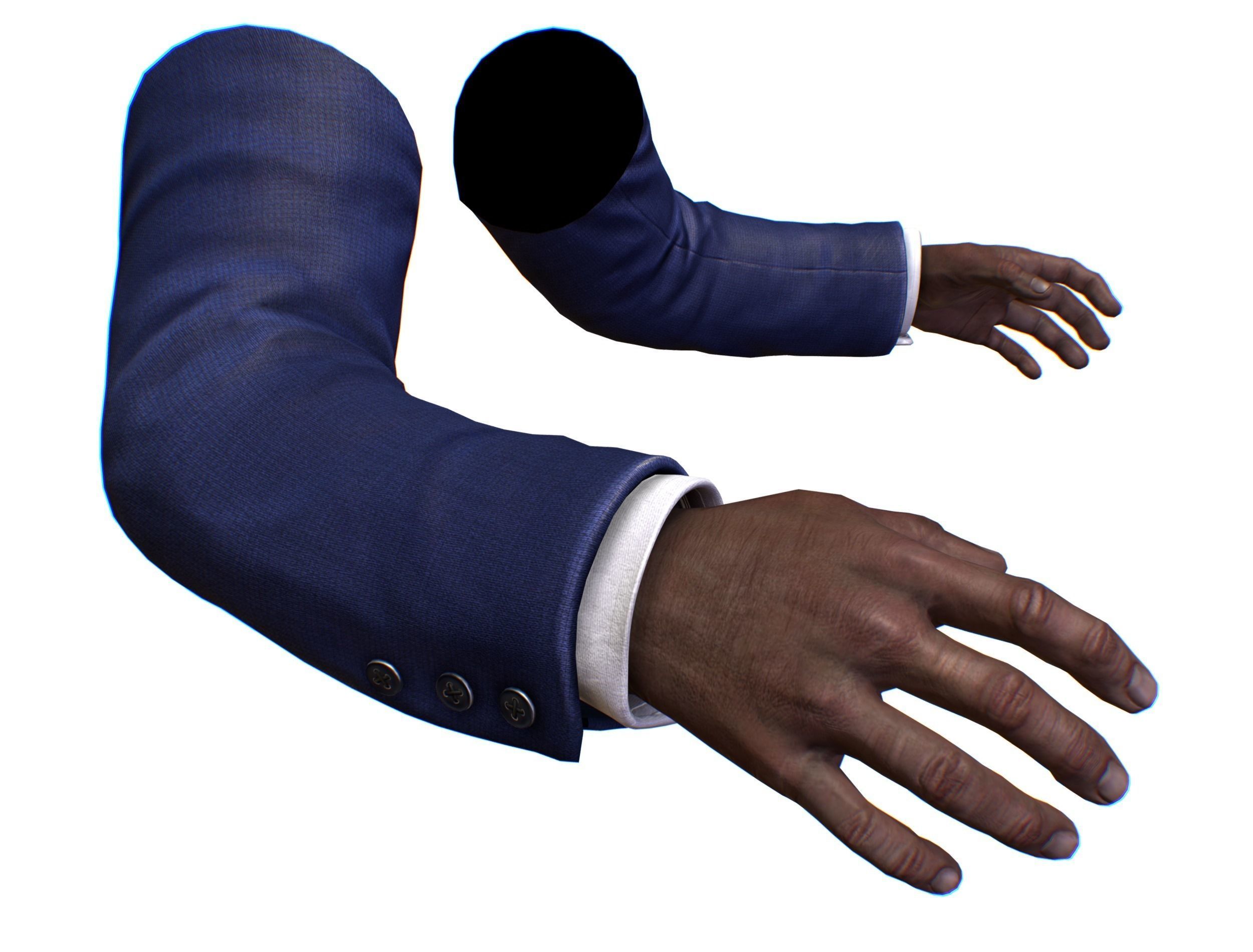 First Person Arms coat FPS RIGGED animated Low-poly 3D model_34