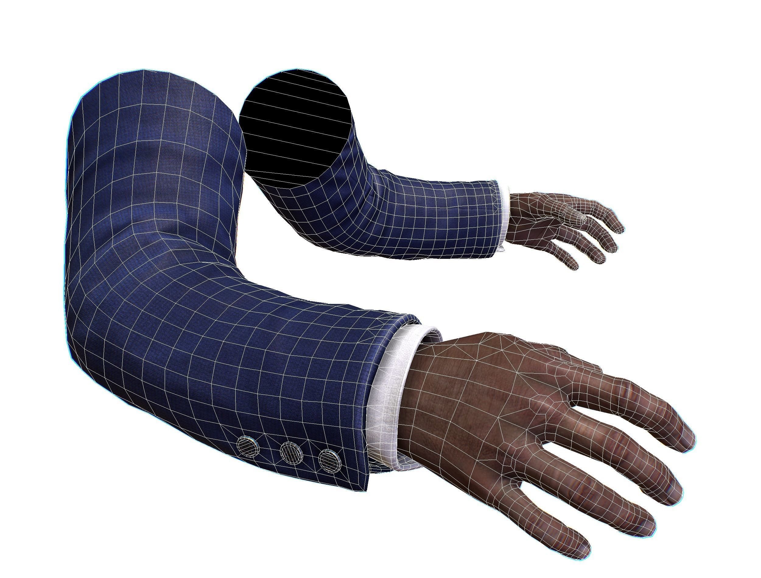 First Person Arms coat FPS RIGGED animated Low-poly 3D model_56