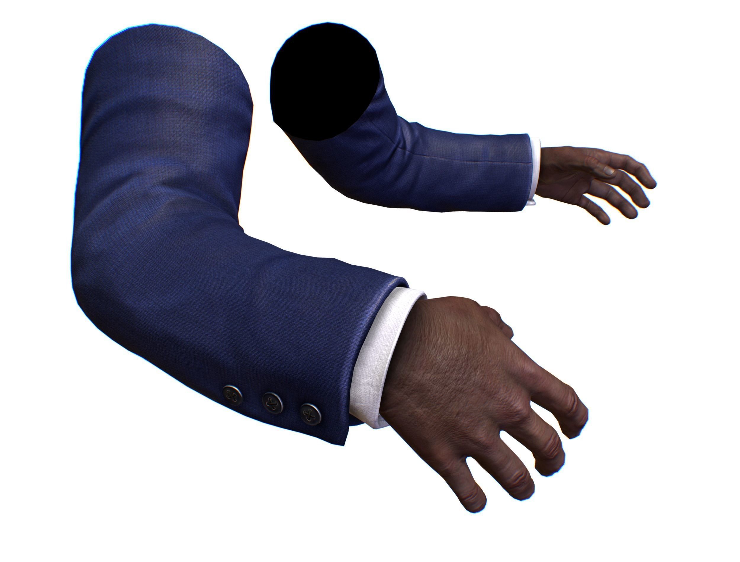 First Person Arms coat FPS RIGGED animated Low-poly 3D model_14