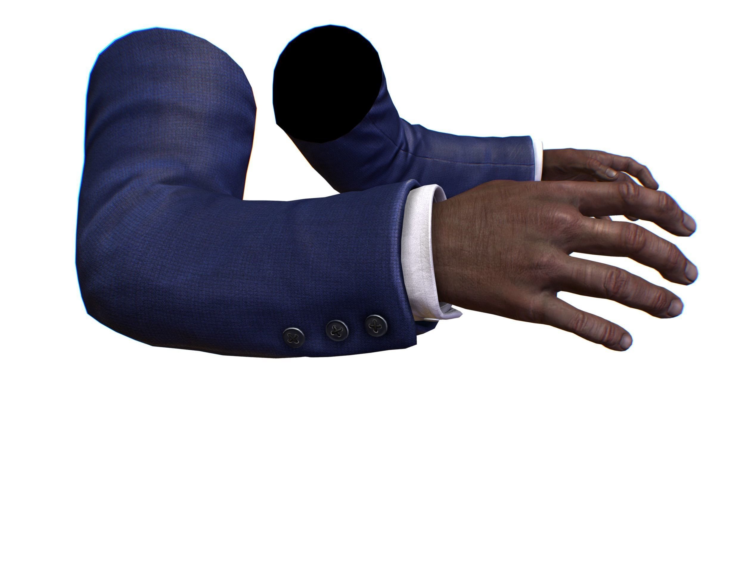 First Person Arms coat FPS RIGGED animated Low-poly 3D model_3