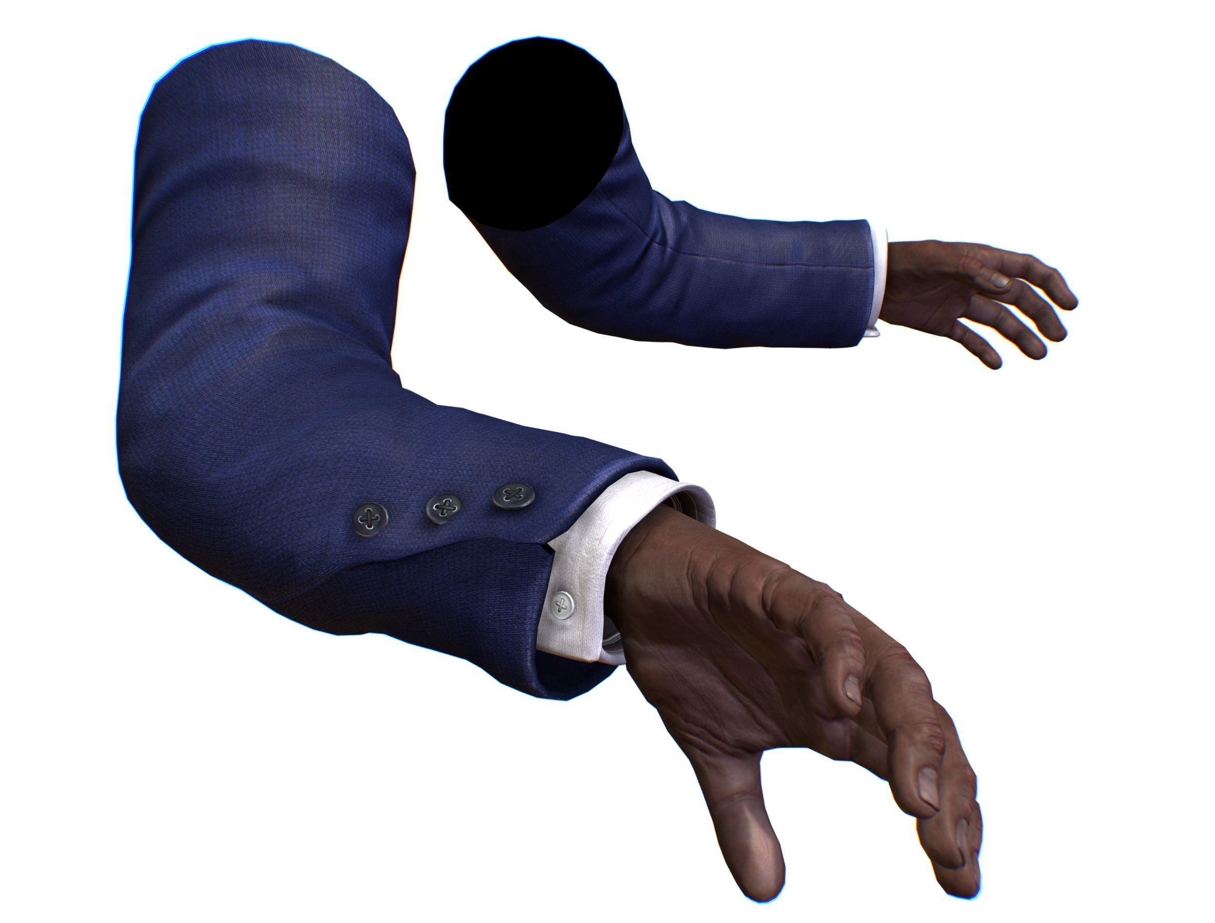 First Person Arms coat FPS RIGGED animated Low-poly 3D model_10