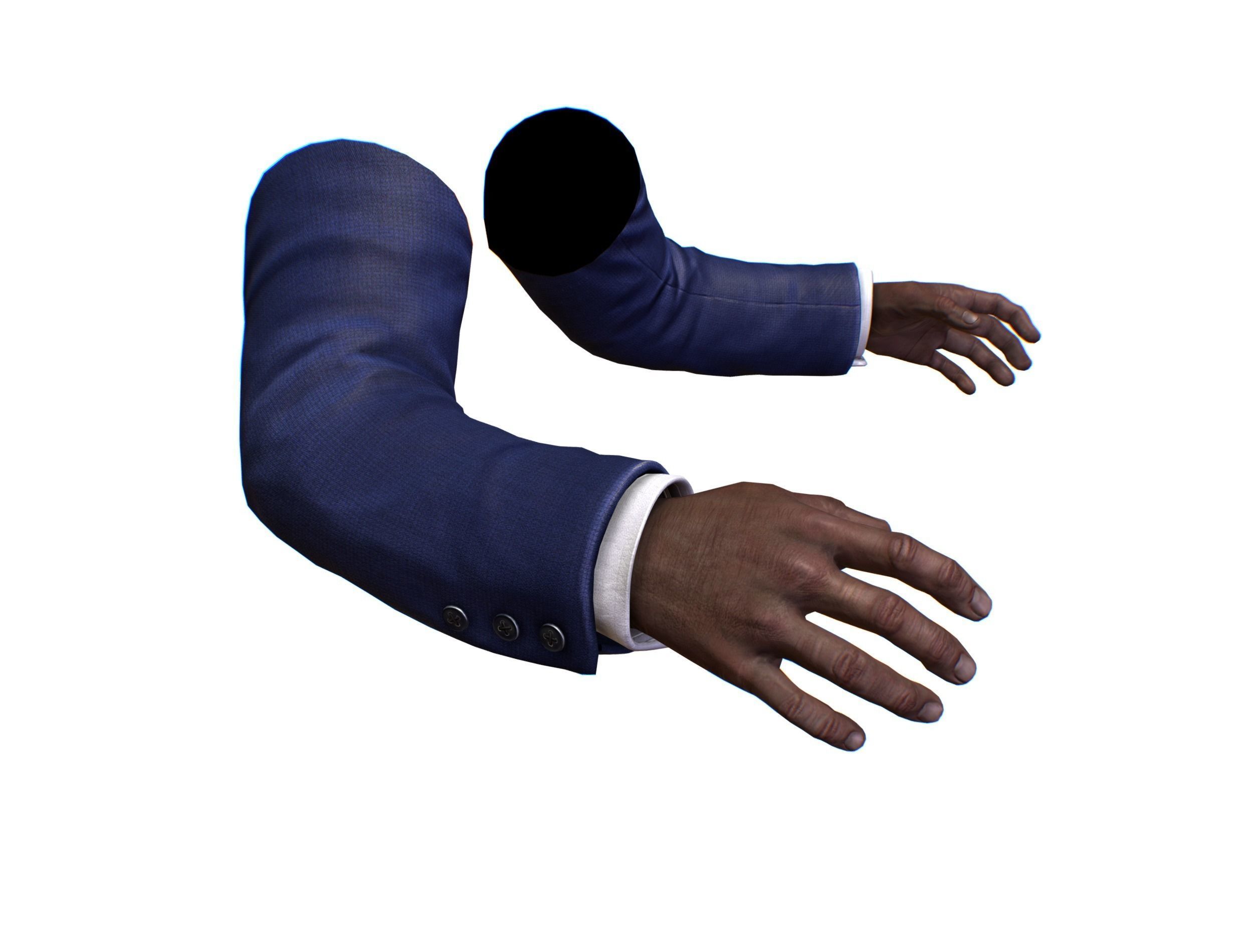 First Person Arms coat FPS RIGGED animated Low-poly 3D model_18