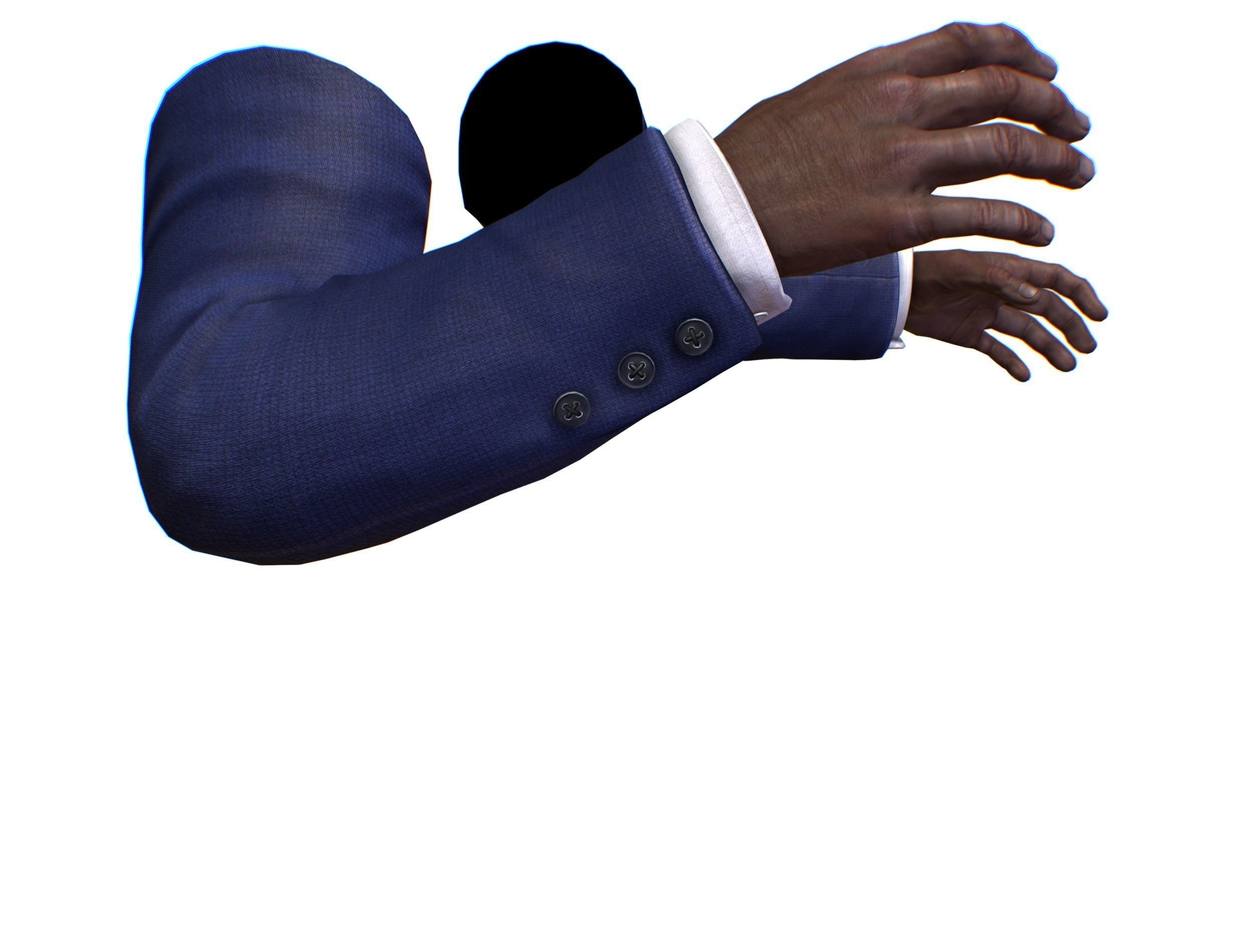 First Person Arms coat FPS RIGGED animated Low-poly 3D model_2