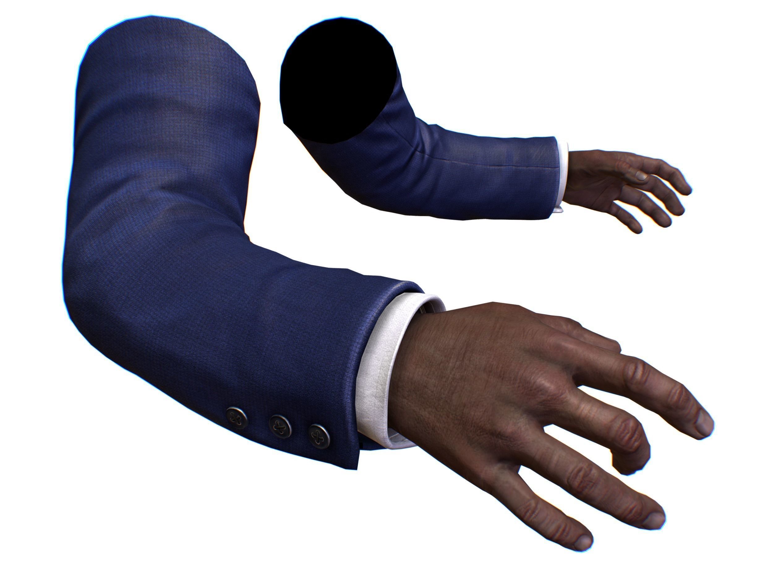 First Person Arms coat FPS RIGGED animated Low-poly 3D model_35