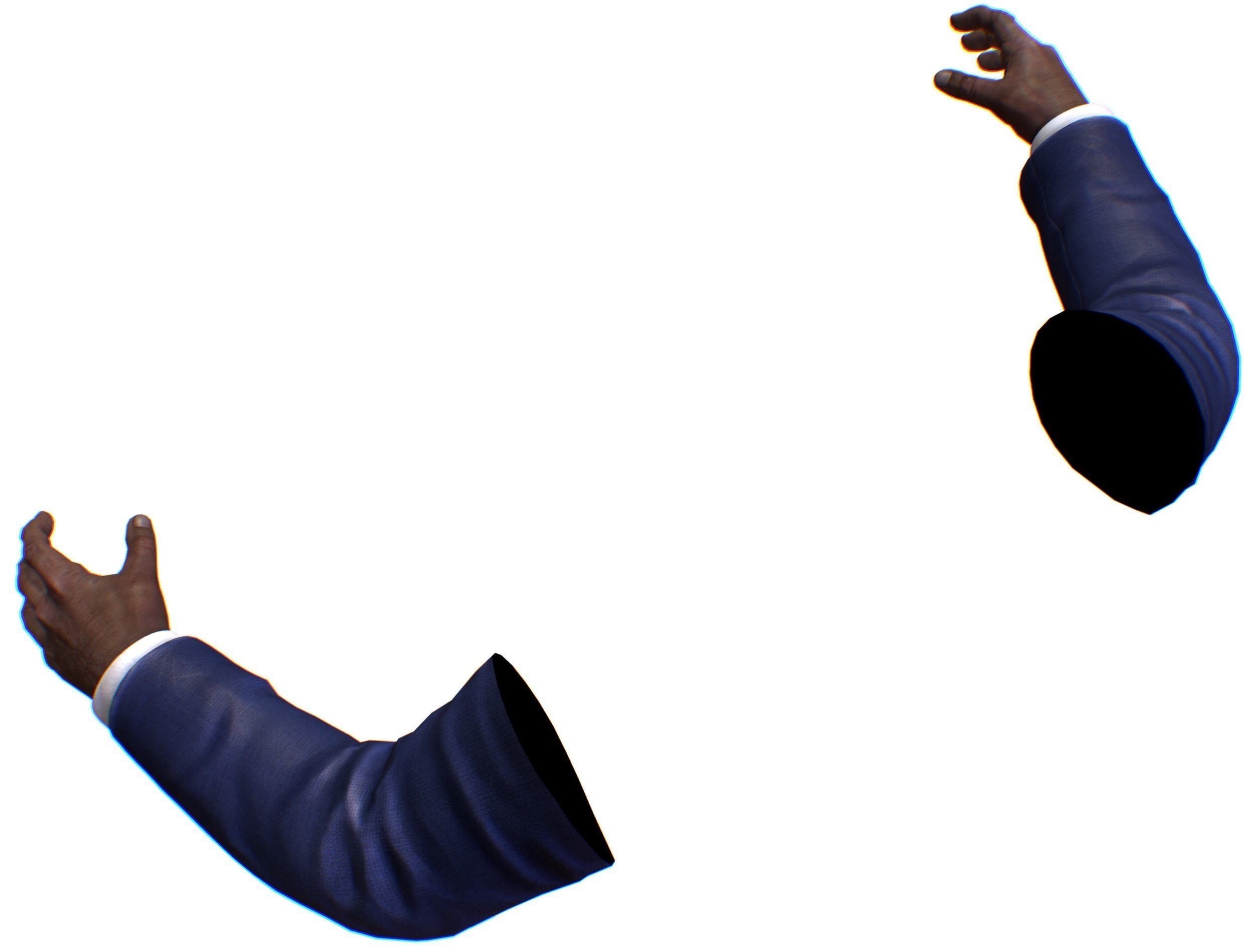 First Person Arms coat FPS RIGGED animated Low-poly 3D model_54