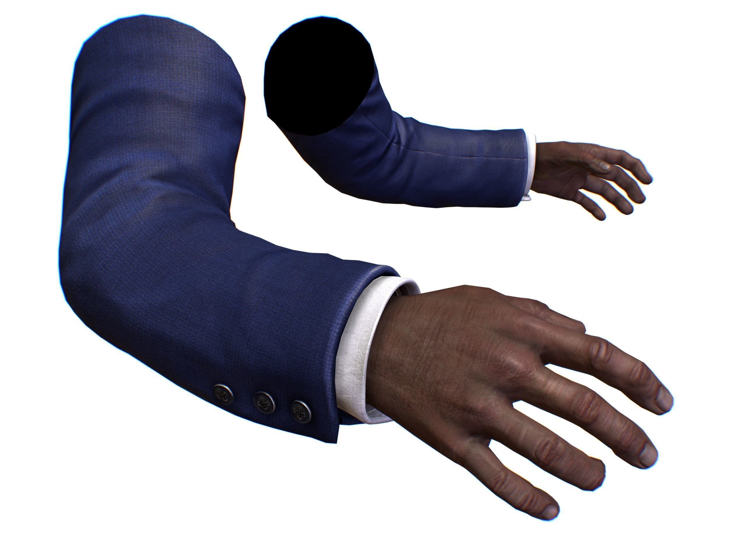 First Person Arms coat FPS RIGGED animated Low-poly 3D model_31