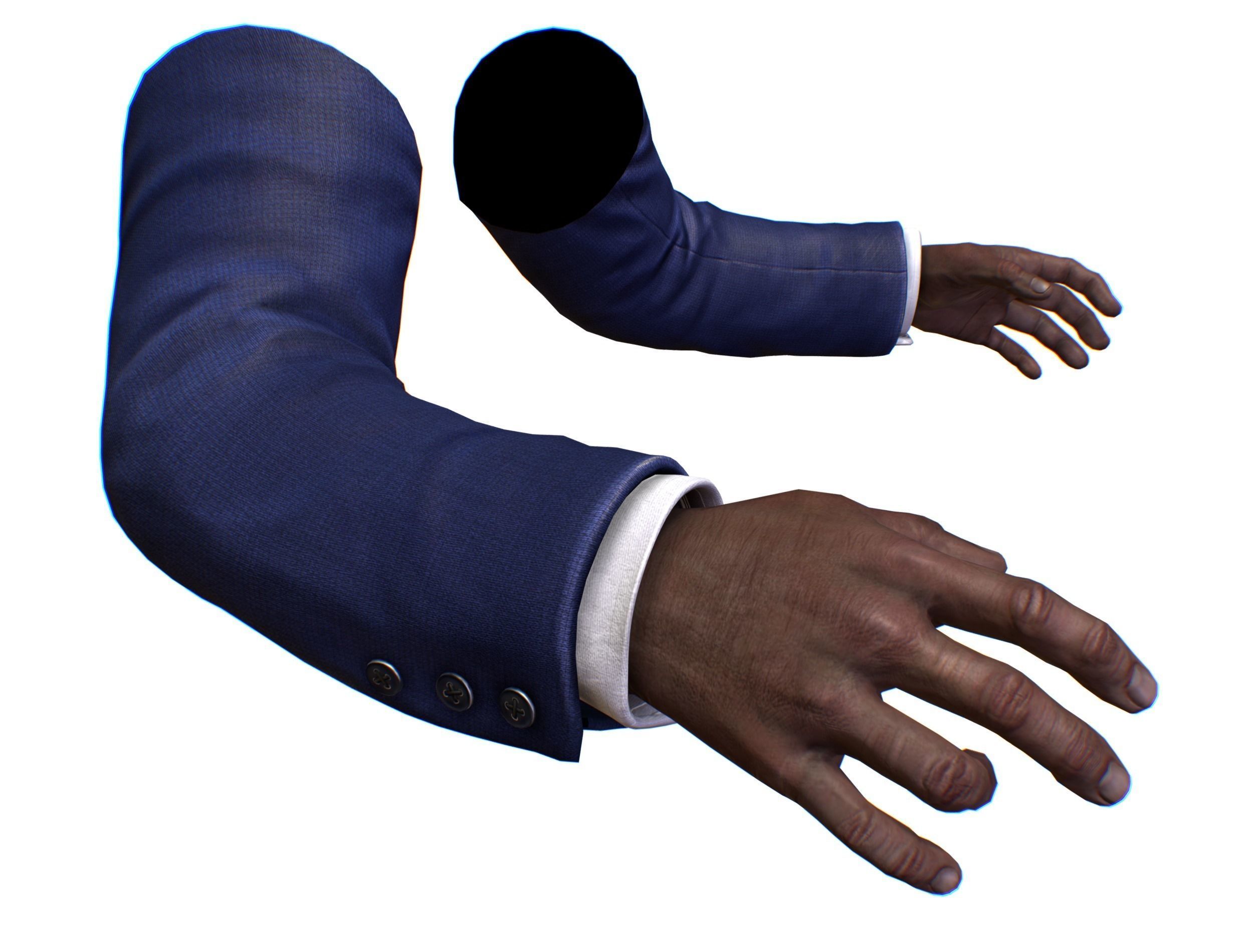 First Person Arms coat FPS RIGGED animated Low-poly 3D model_29