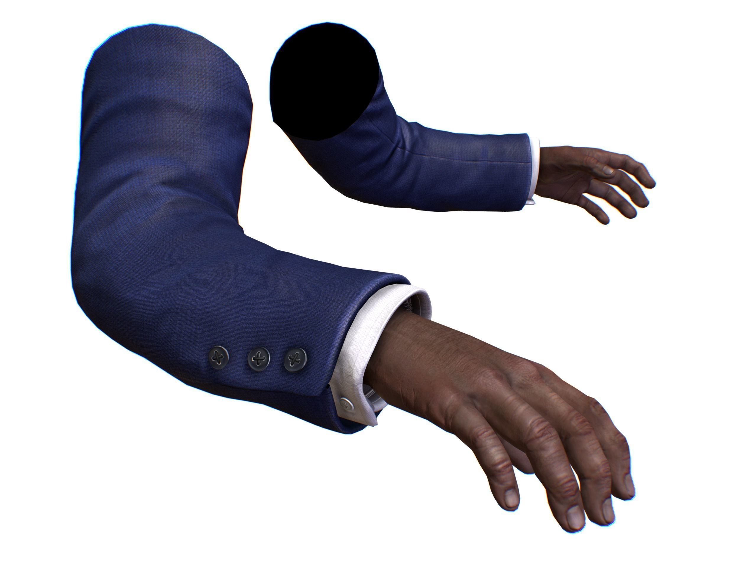 First Person Arms coat FPS RIGGED animated Low-poly 3D model_9