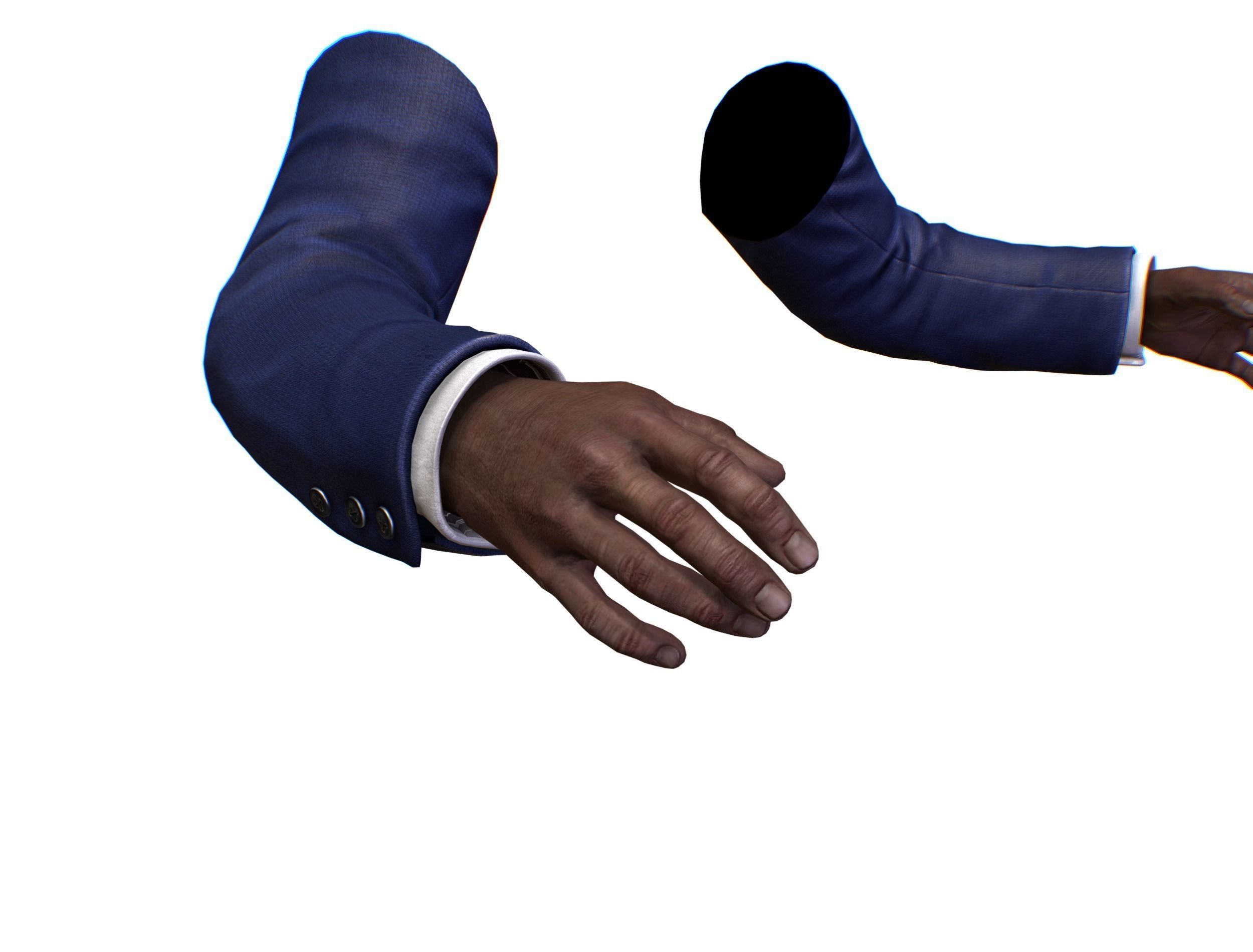 First Person Arms coat FPS RIGGED animated Low-poly 3D model_52