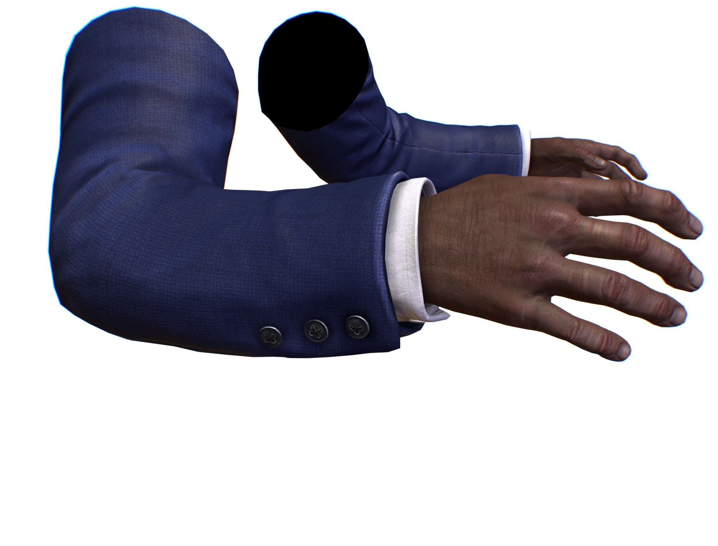 First Person Arms coat FPS RIGGED animated Low-poly 3D model_1