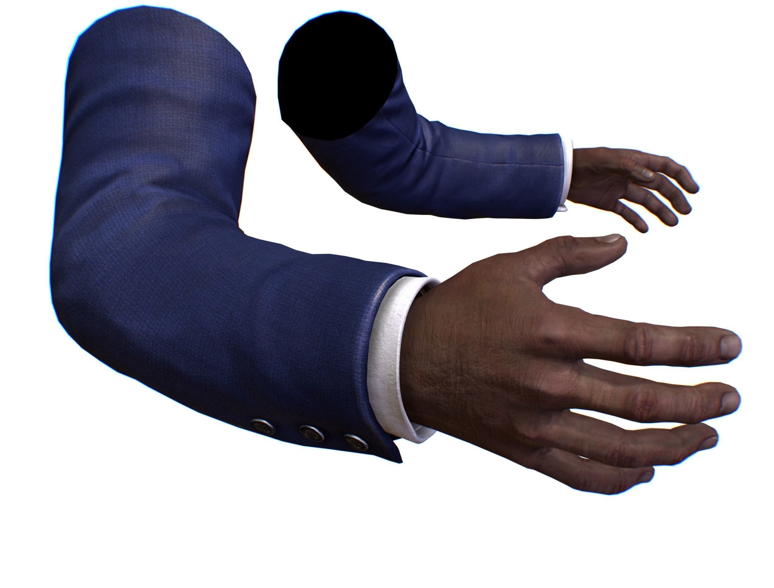 First Person Arms coat FPS RIGGED animated Low-poly 3D model_7