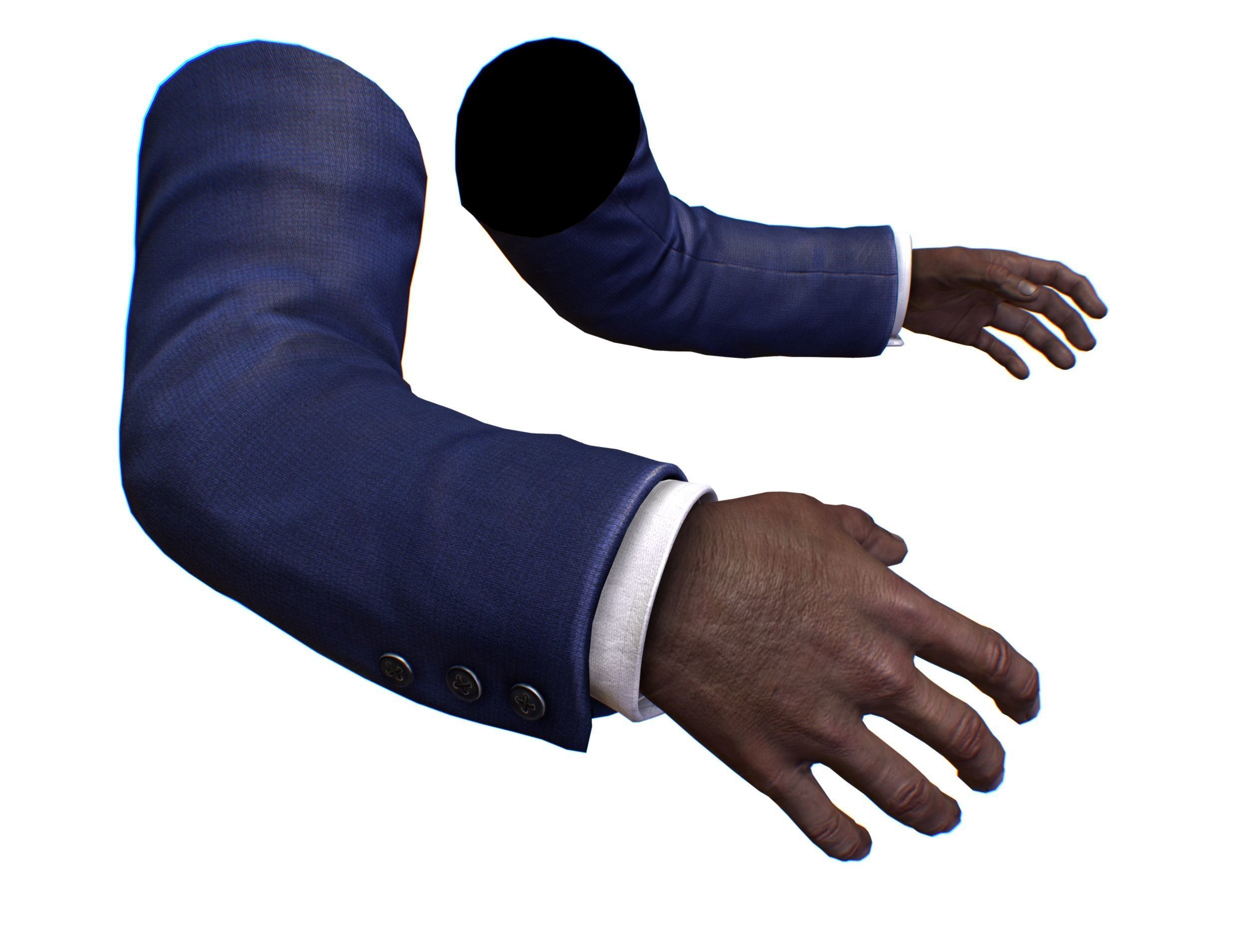 First Person Arms coat FPS RIGGED animated Low-poly 3D model_13