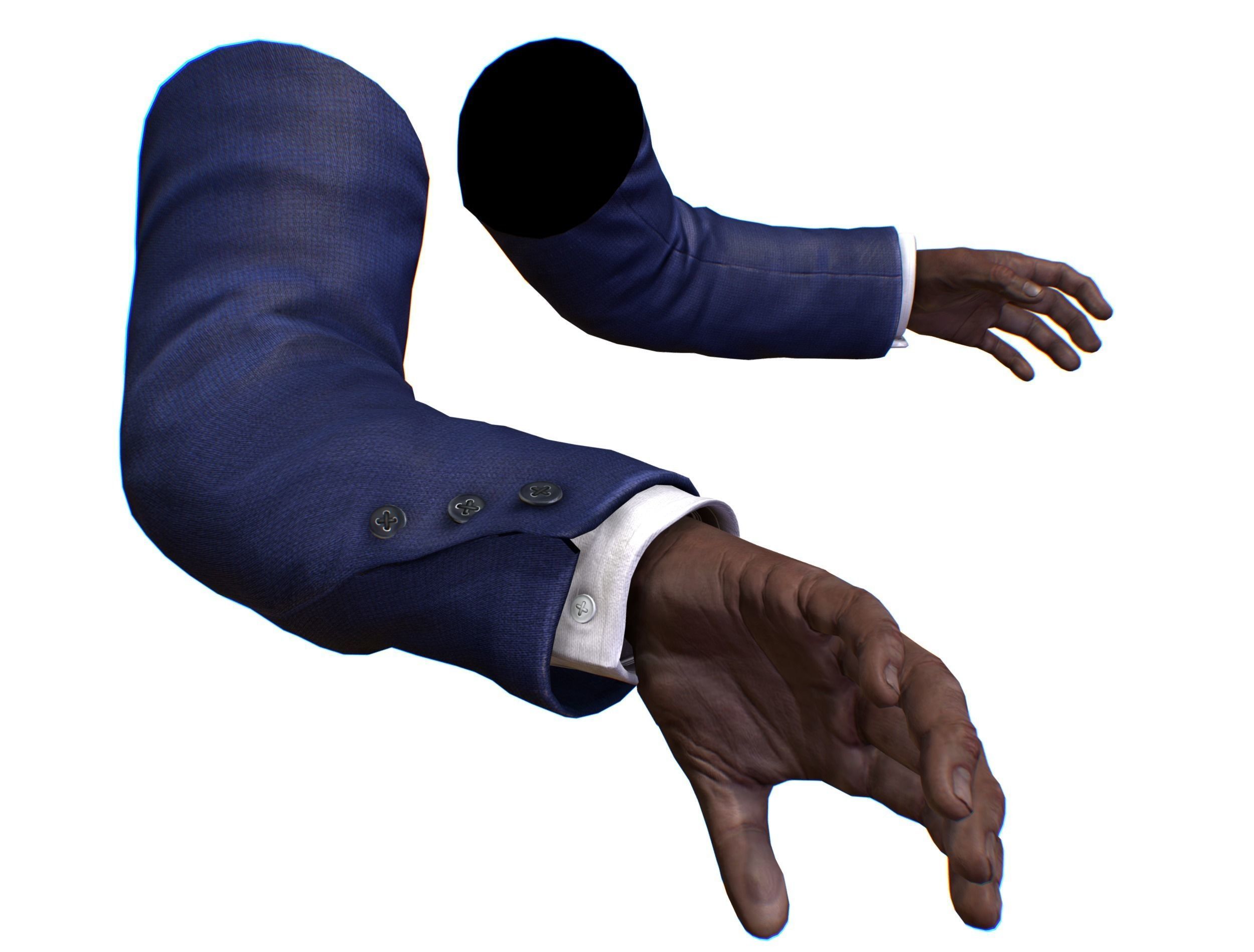 First Person Arms coat FPS RIGGED animated Low-poly 3D model_11