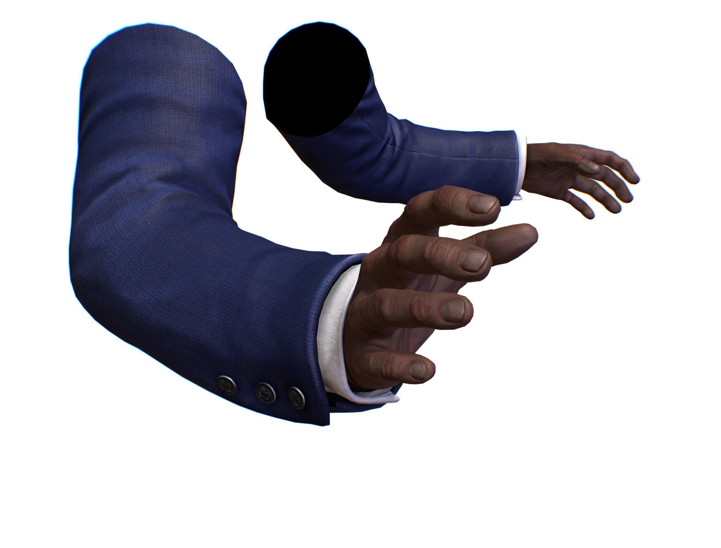 First Person Arms coat FPS RIGGED animated Low-poly 3D model_15