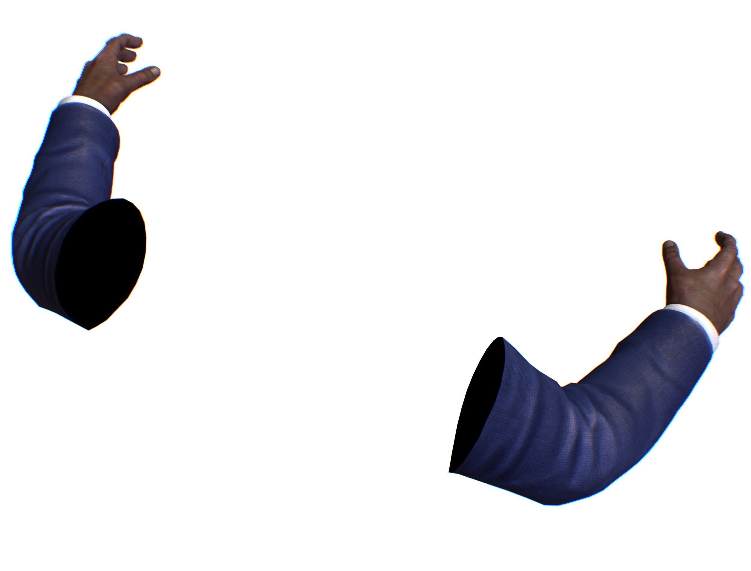 First Person Arms coat FPS RIGGED animated Low-poly 3D model_53