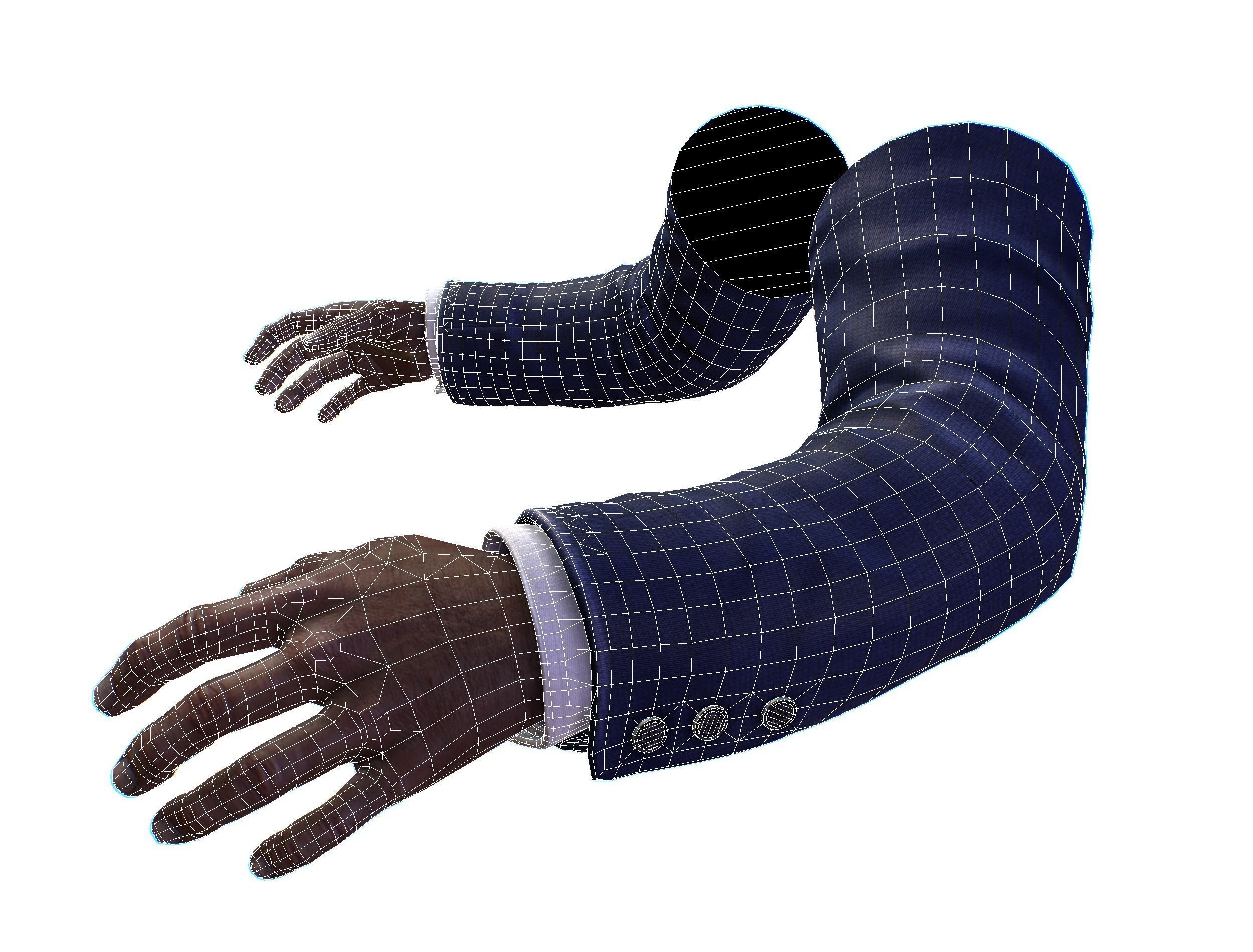 First Person Arms coat FPS RIGGED animated Low-poly 3D model_58