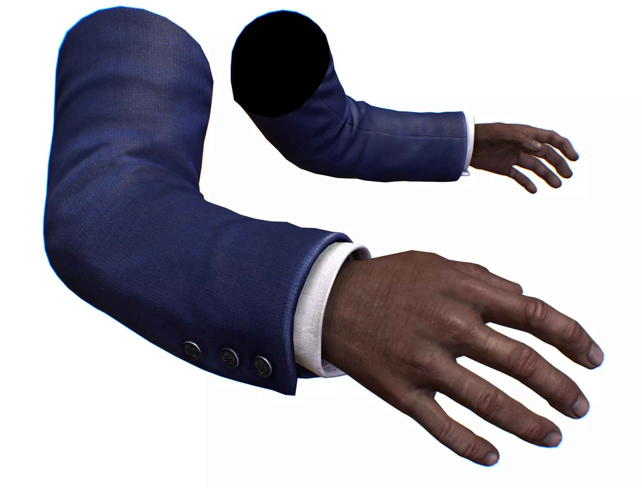 First Person Arms coat FPS RIGGED animated Low-poly 3D model_0