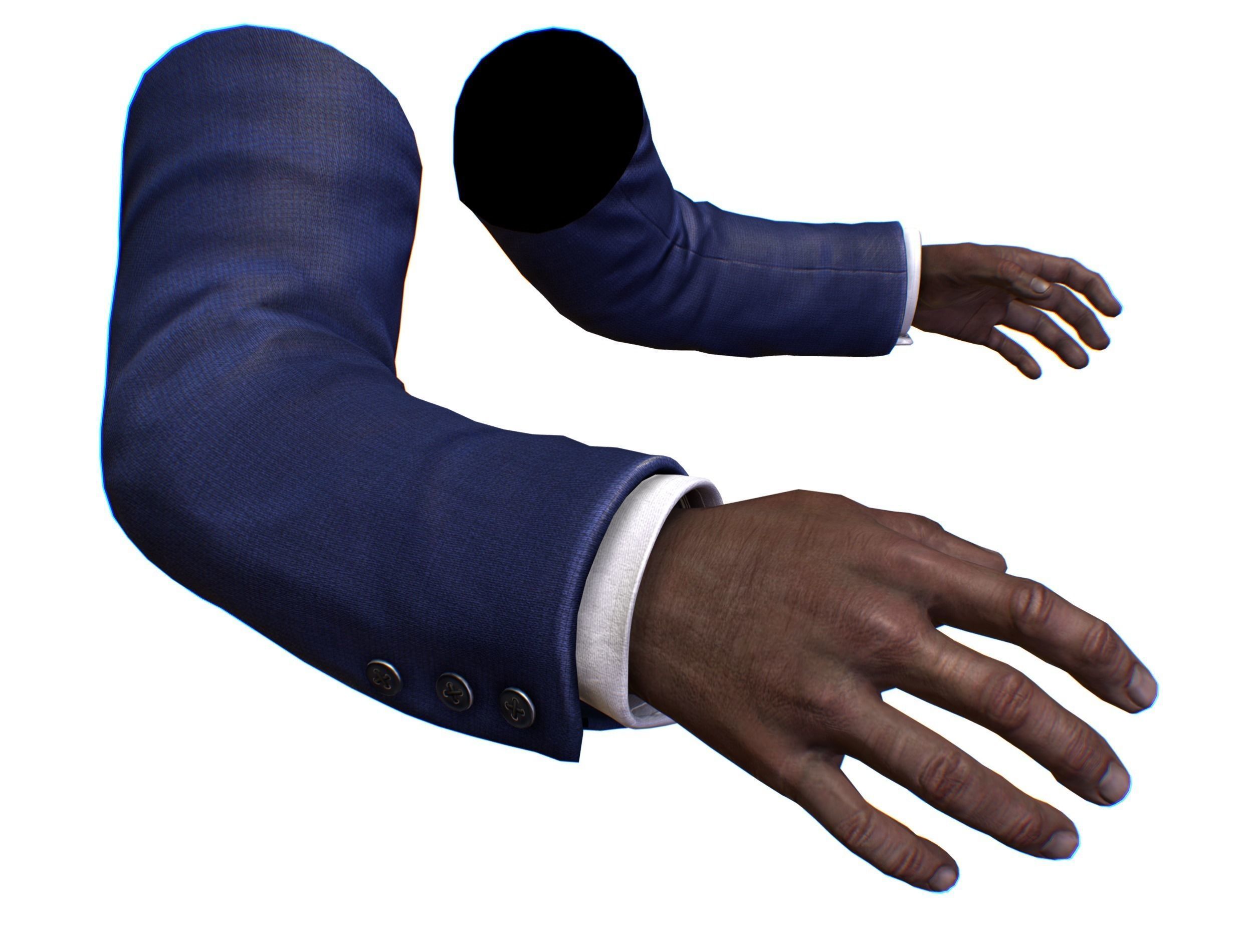 First Person Arms coat FPS RIGGED animated Low-poly 3D model_22