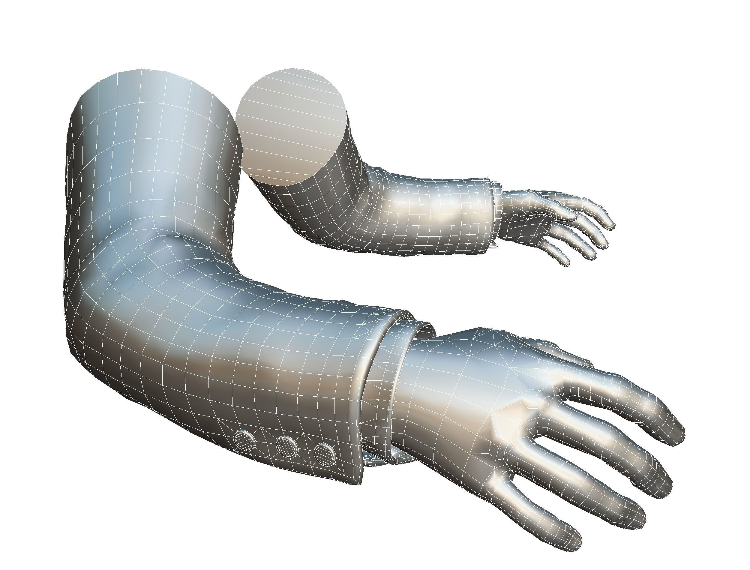 First Person Arms coat FPS RIGGED animated Low-poly 3D model_57