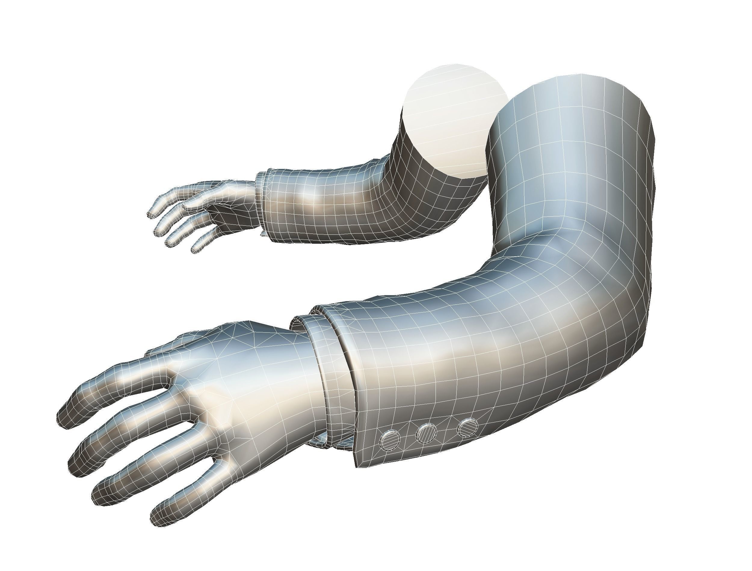 First Person Arms coat FPS RIGGED animated Low-poly 3D model_59