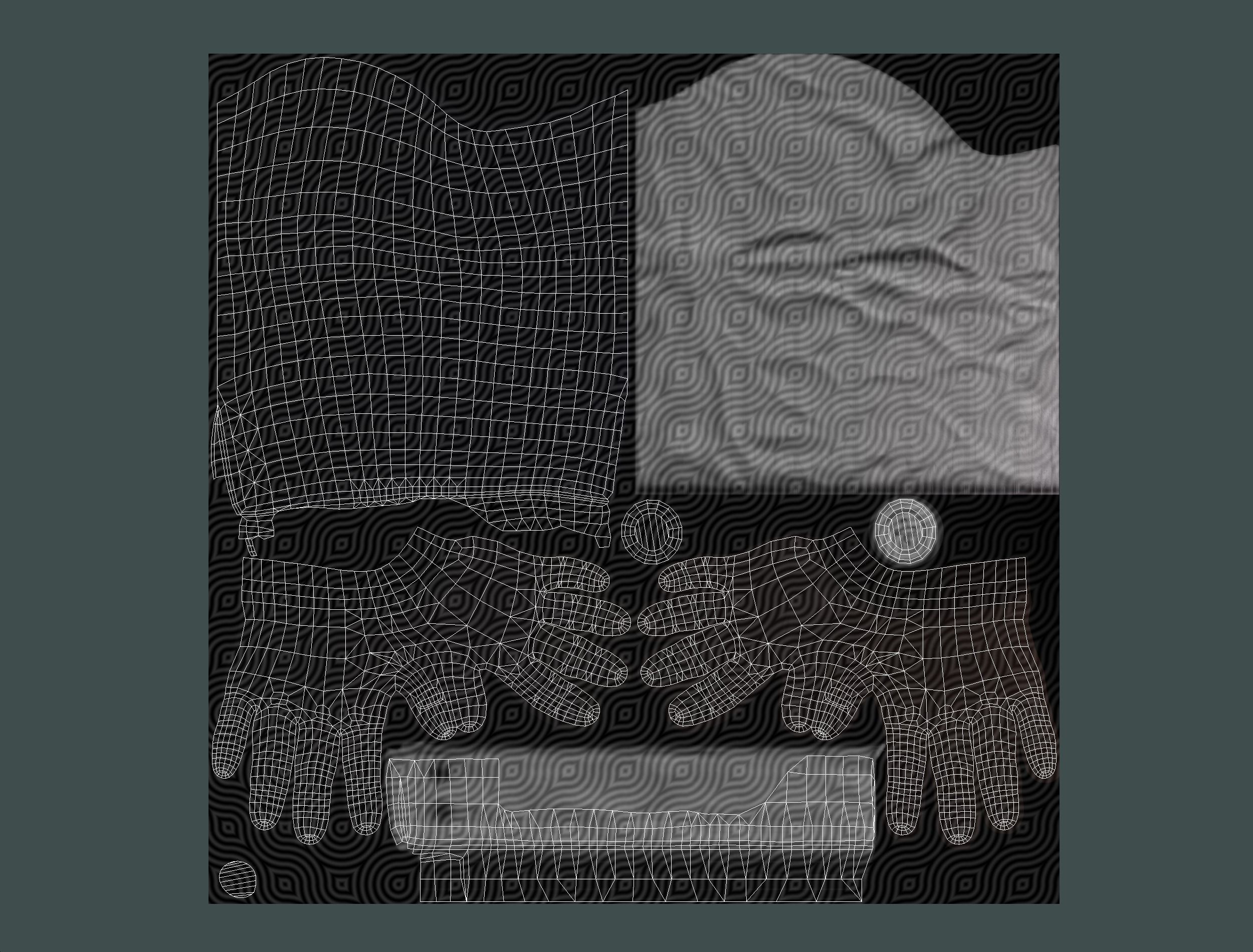 First Person Arms coat FPS RIGGED animated Low-poly 3D model_60