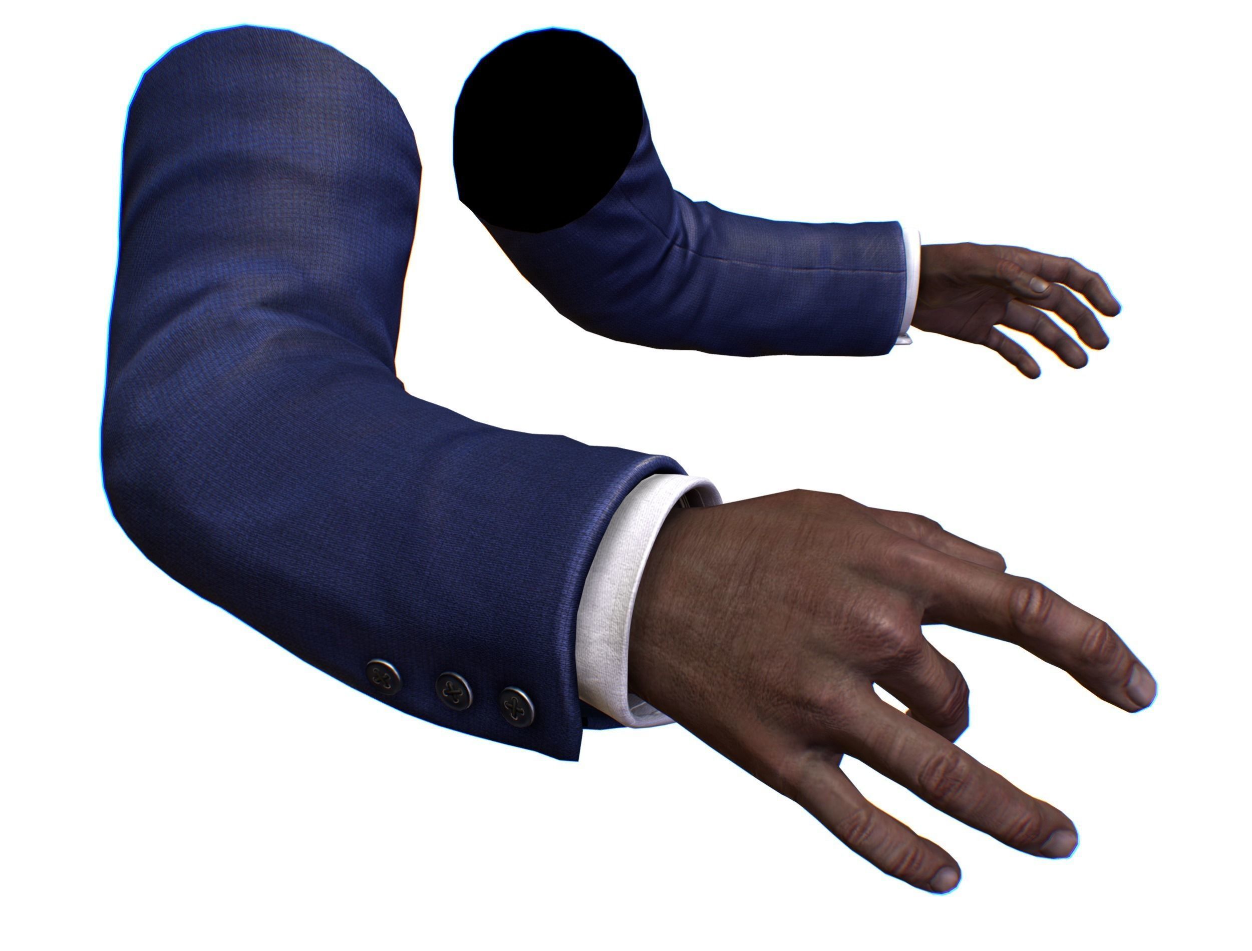 First Person Arms coat FPS RIGGED animated Low-poly 3D model_33