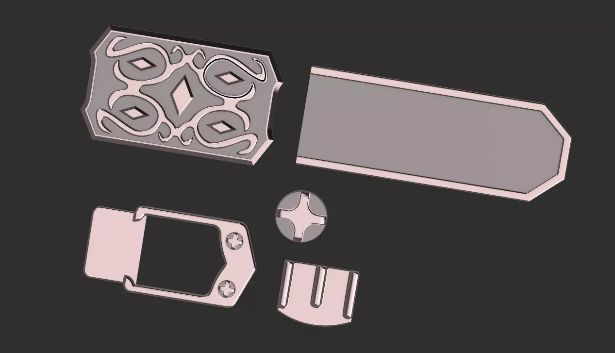 FInal Fantasy VIII - Squall Leonhart belt accessories set 3D print model_0