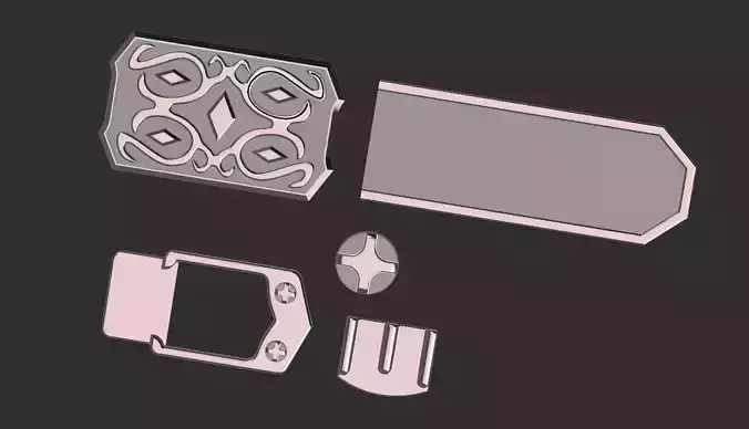 FInal Fantasy VIII - Squall Leonhart belt accessories set 3D print model