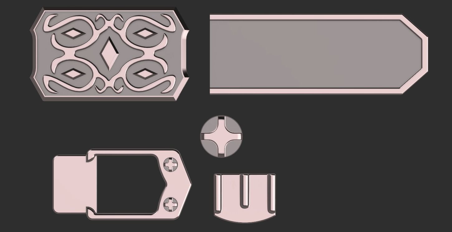 FInal Fantasy VIII - Squall Leonhart belt accessories set 3D print model_1