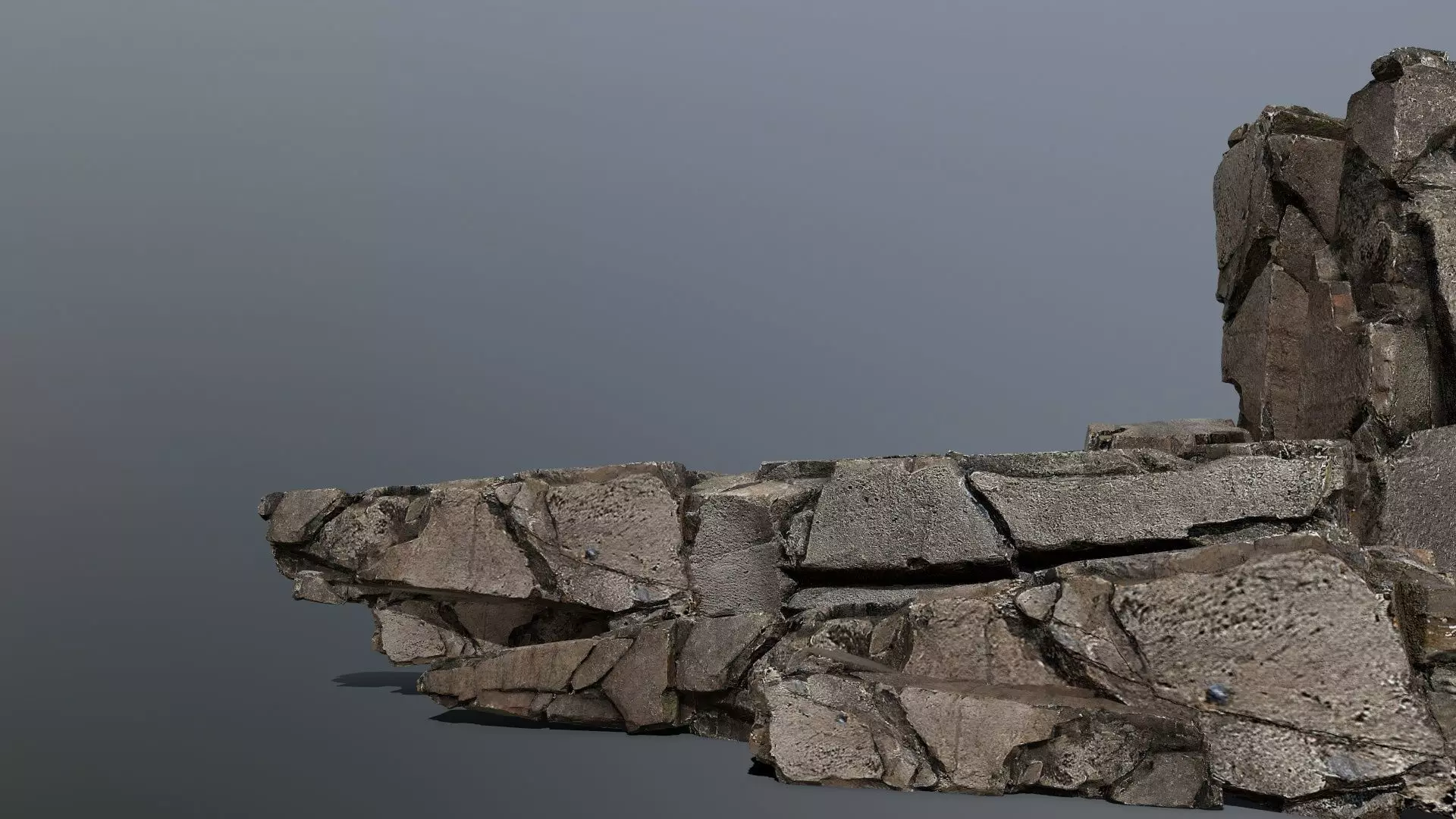 old Rock 3 Low-poly 3D model_0