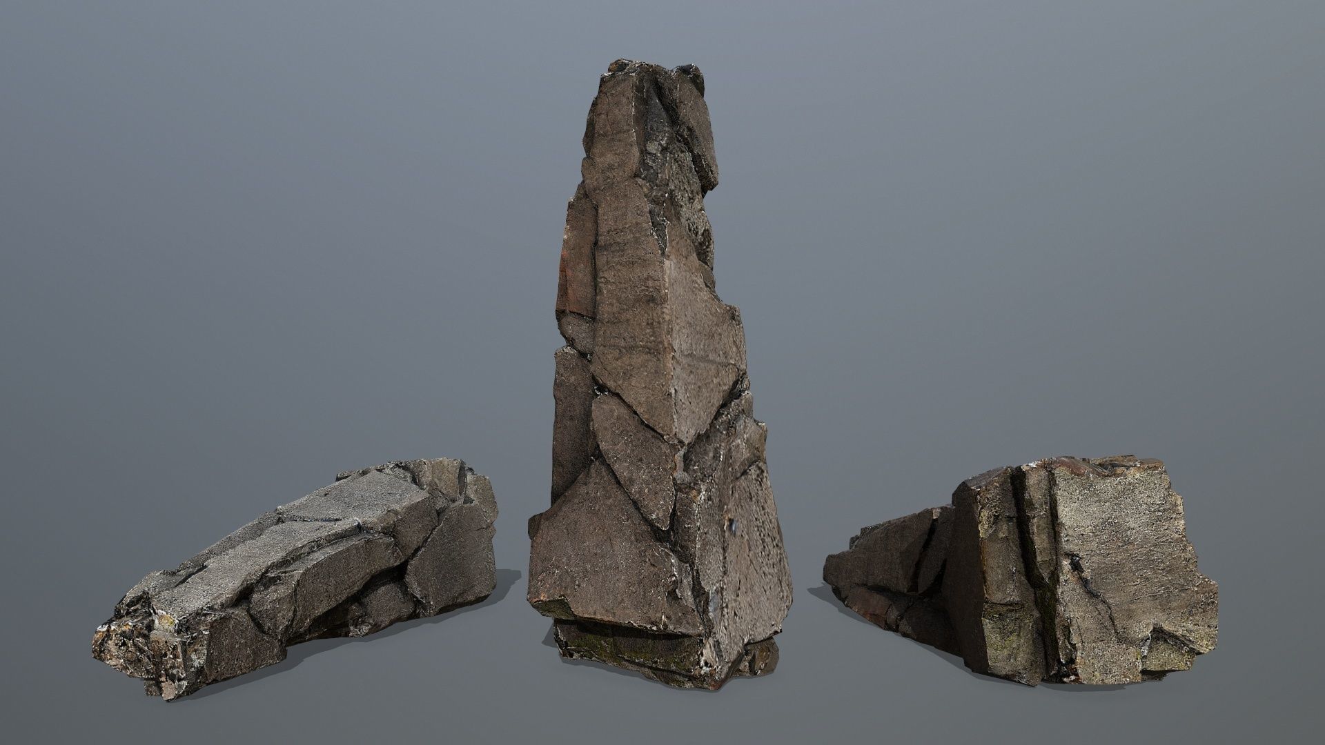old Rock 3 Low-poly 3D model_1