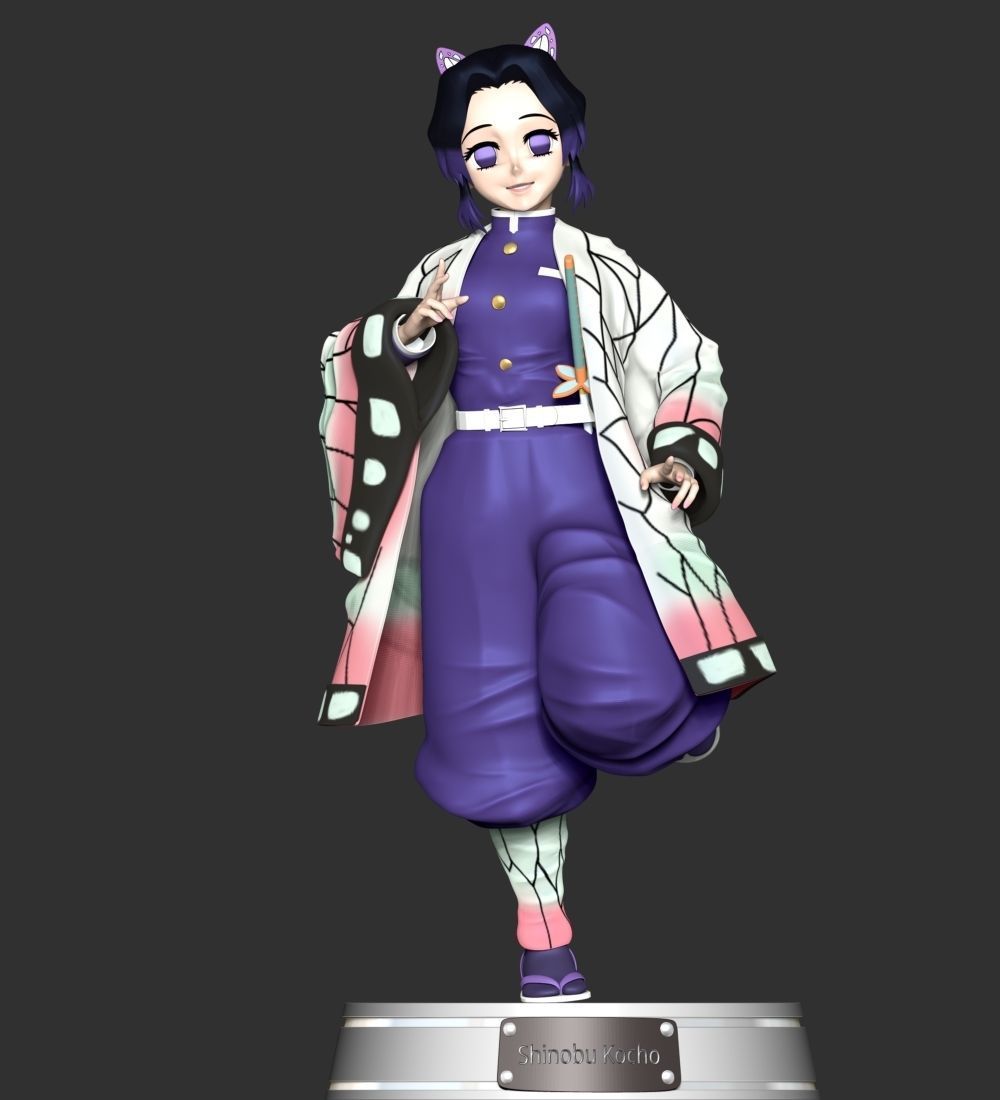 Shinobu Kocho - Kimetsu no Yaiba 3D print model_1