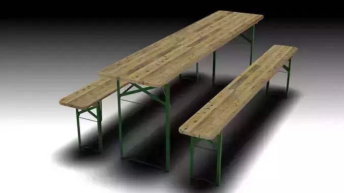 Wooden Bavarian Beerbench-Festzeltgarnitur-Bierbank 