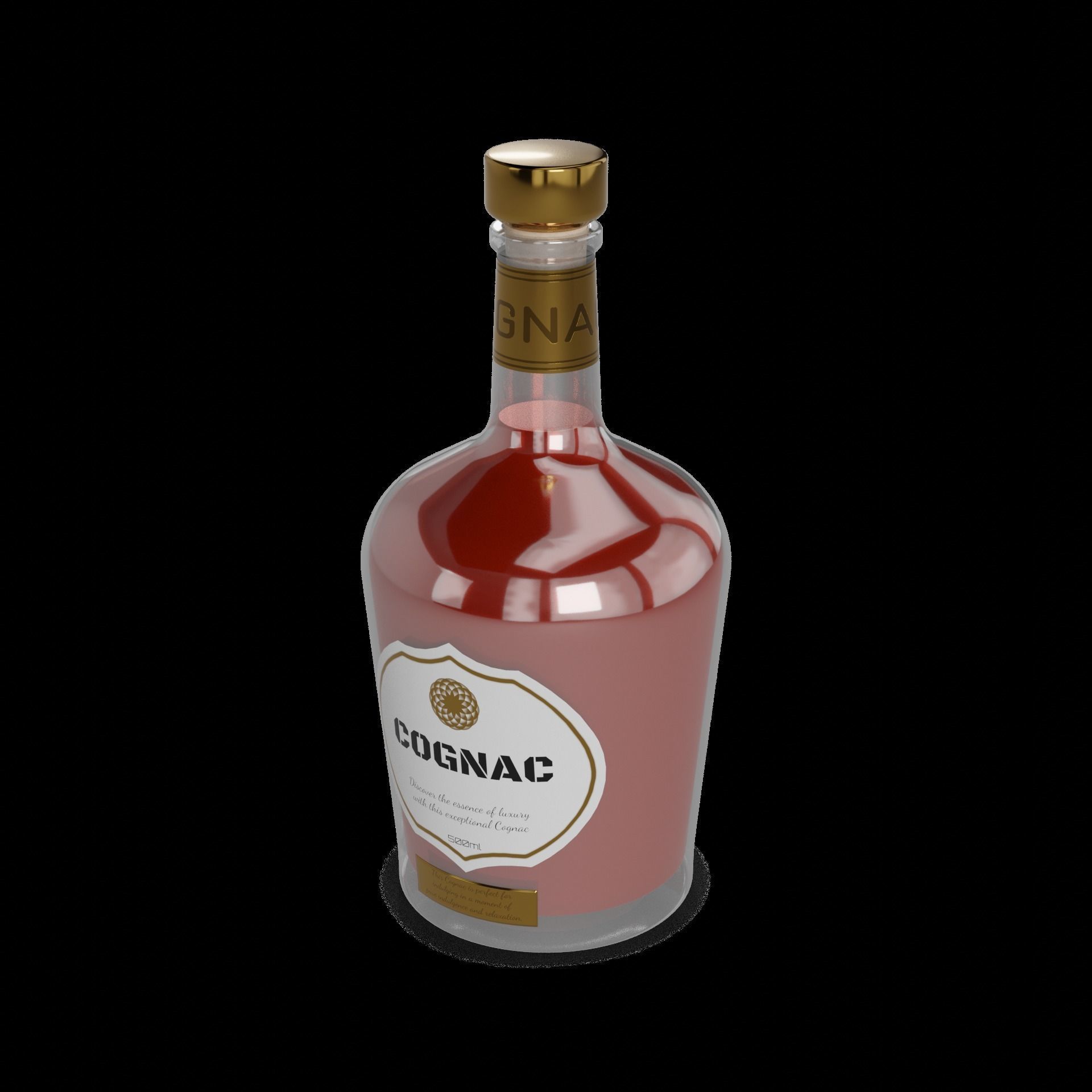 Cognac Cognac Low-poly 3D model_1