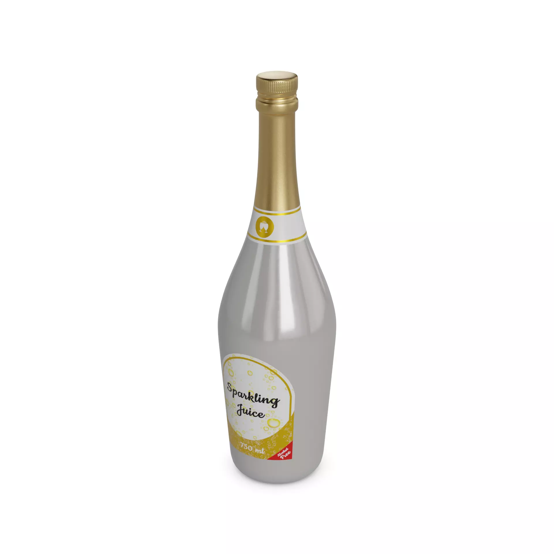 Other non-alcoholic drinks Sparkling Juice Low-poly 3D model_0