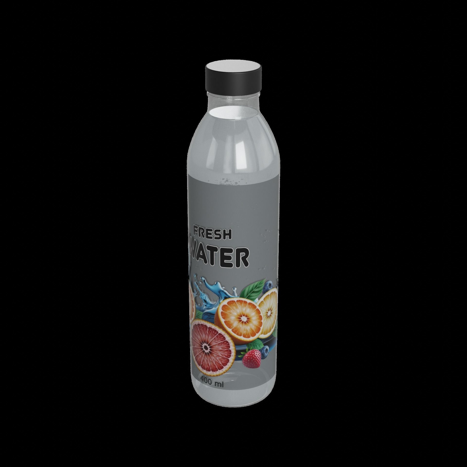 Other non-alcoholic drinks Flavored Water Low-poly 3D model_1
