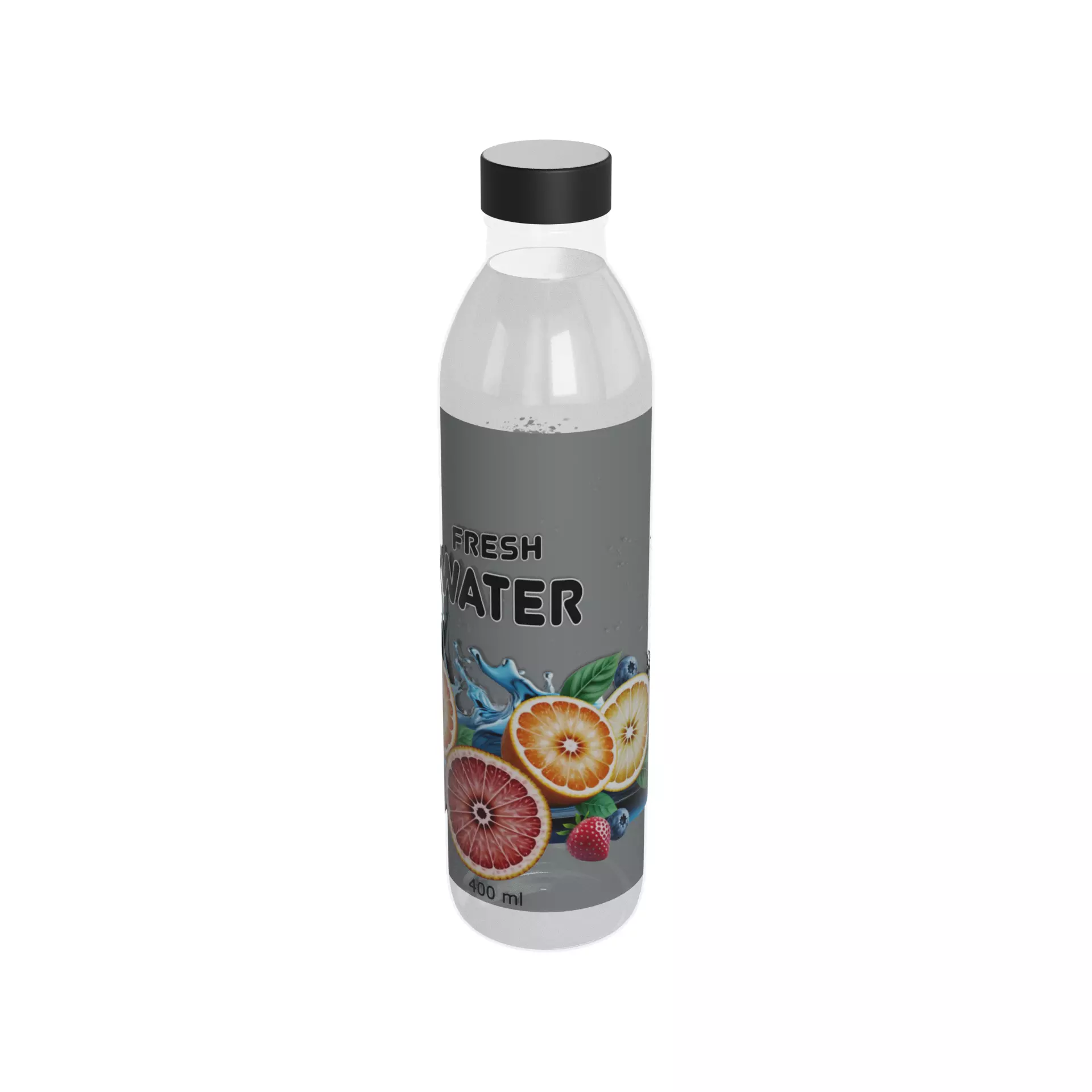 Other non-alcoholic drinks Flavored Water Low-poly 3D model_0