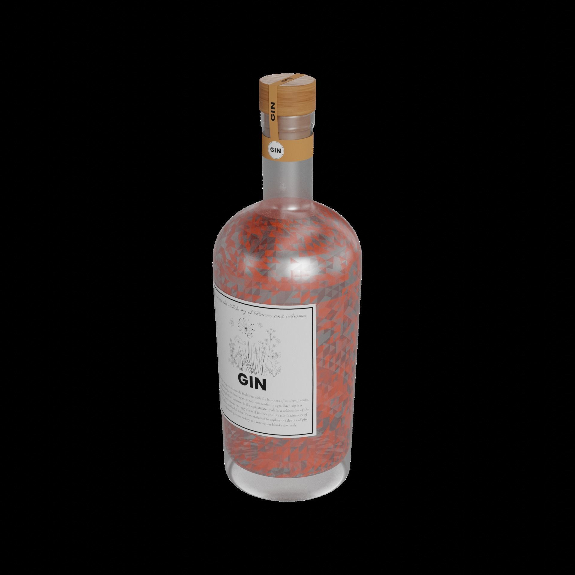 Gin Gin Low-poly 3D model_1