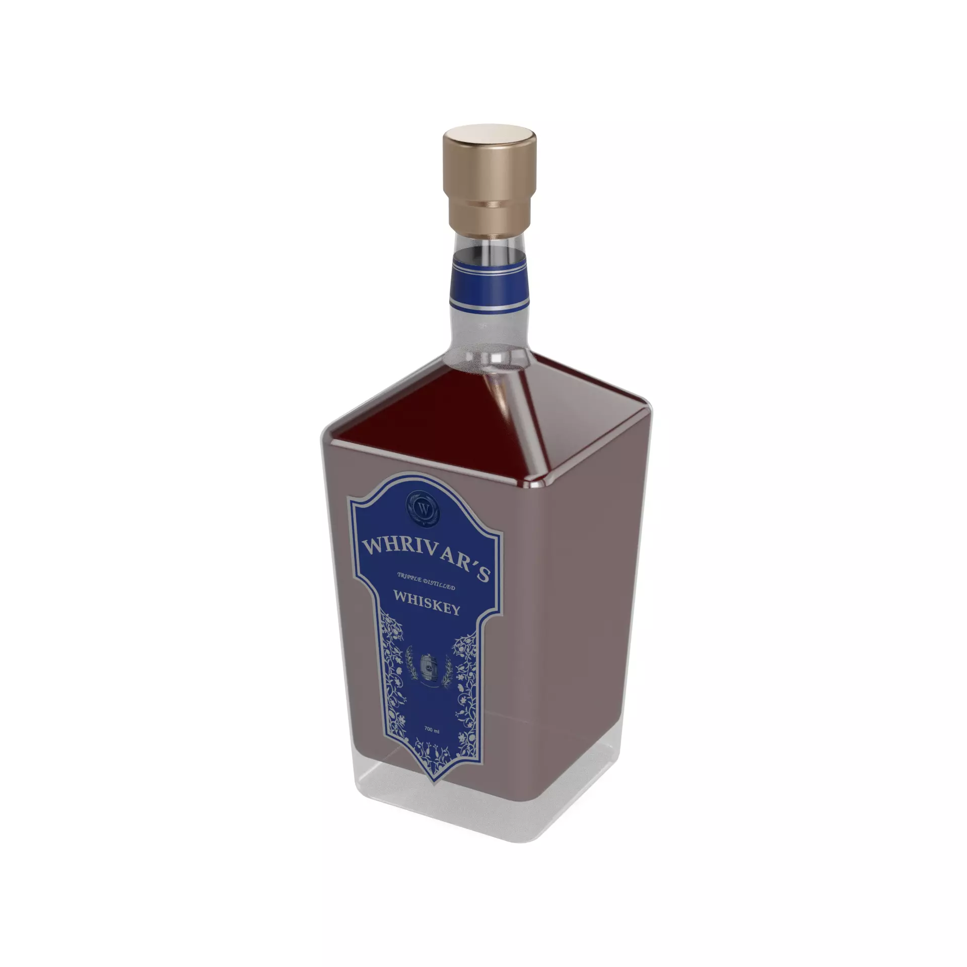 Whiskey Whiskey Low-poly 3D model_0